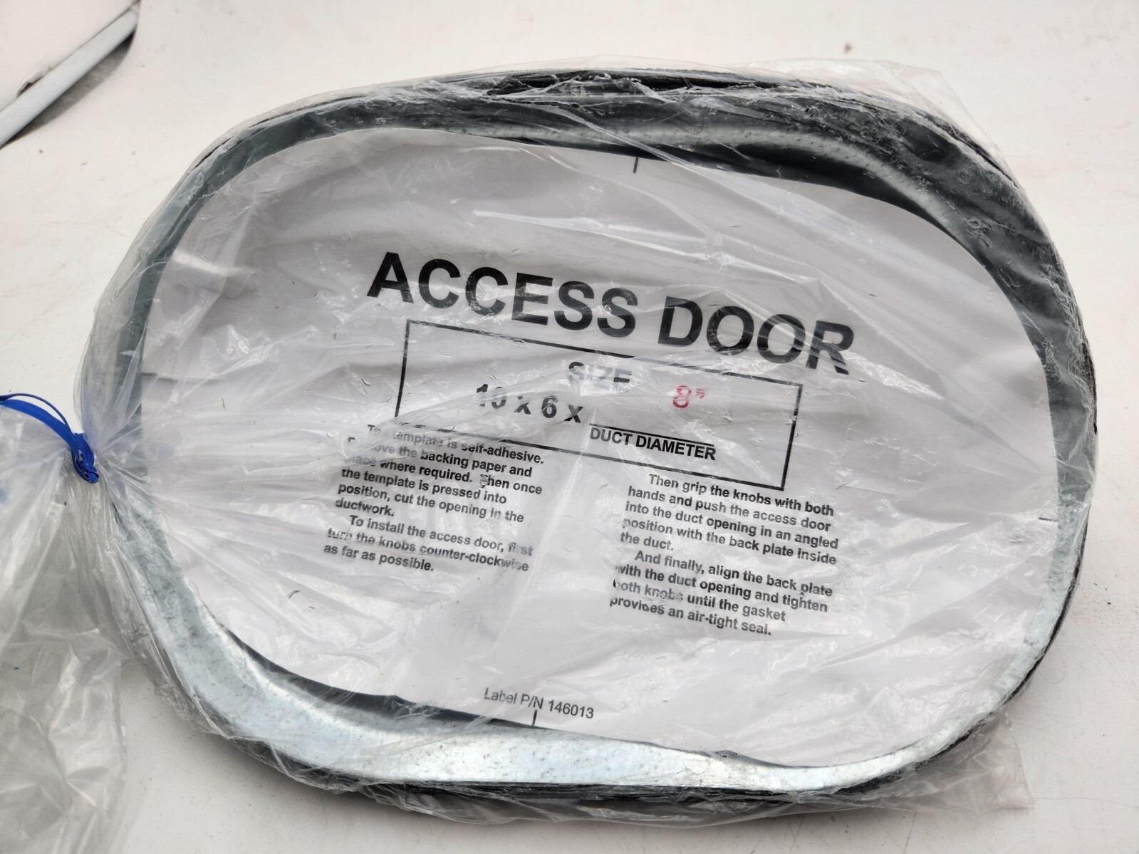 Ruskin 10 x 6 x 8 Duct Access Door Round Duct Access Door NEW!