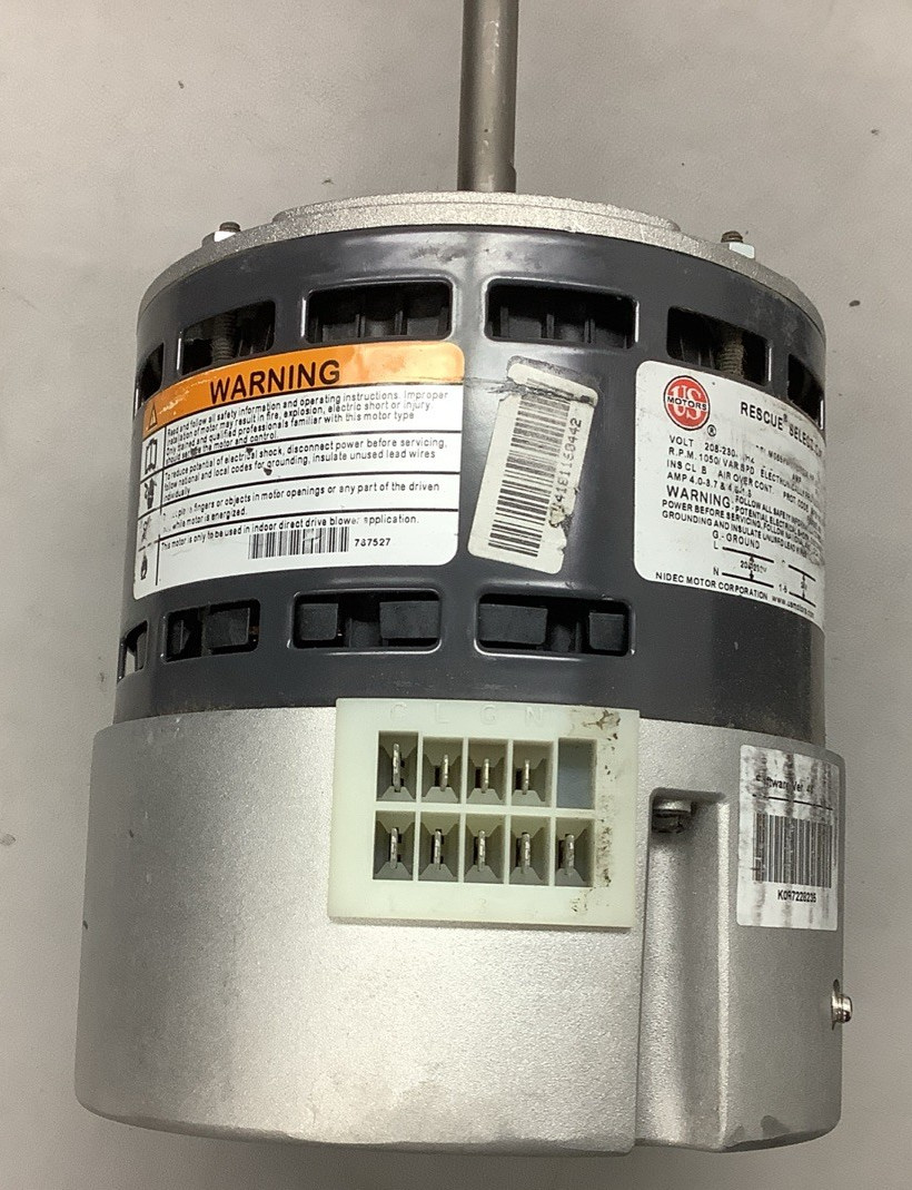 U.S. Motors 6631TS M055PWETC-1254 1/3-1/2HP 1050RPM Blower Motor (R108)