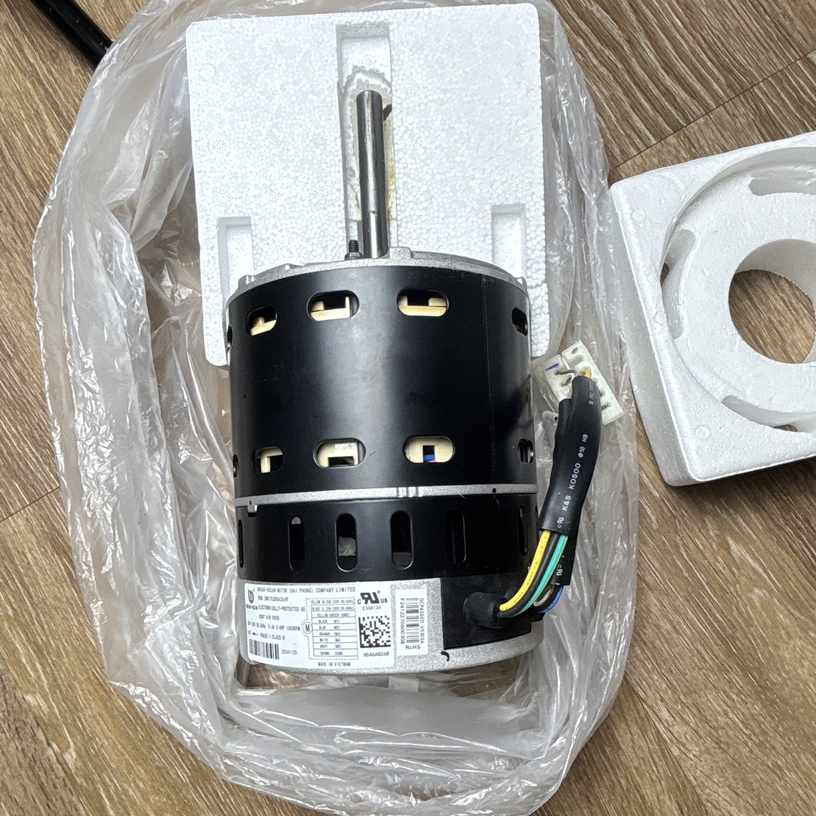 Brand New Carrier HD46AQ268 Broad-Ocean ZWK702D0A3049 3/4 HP ECM Blower Motor