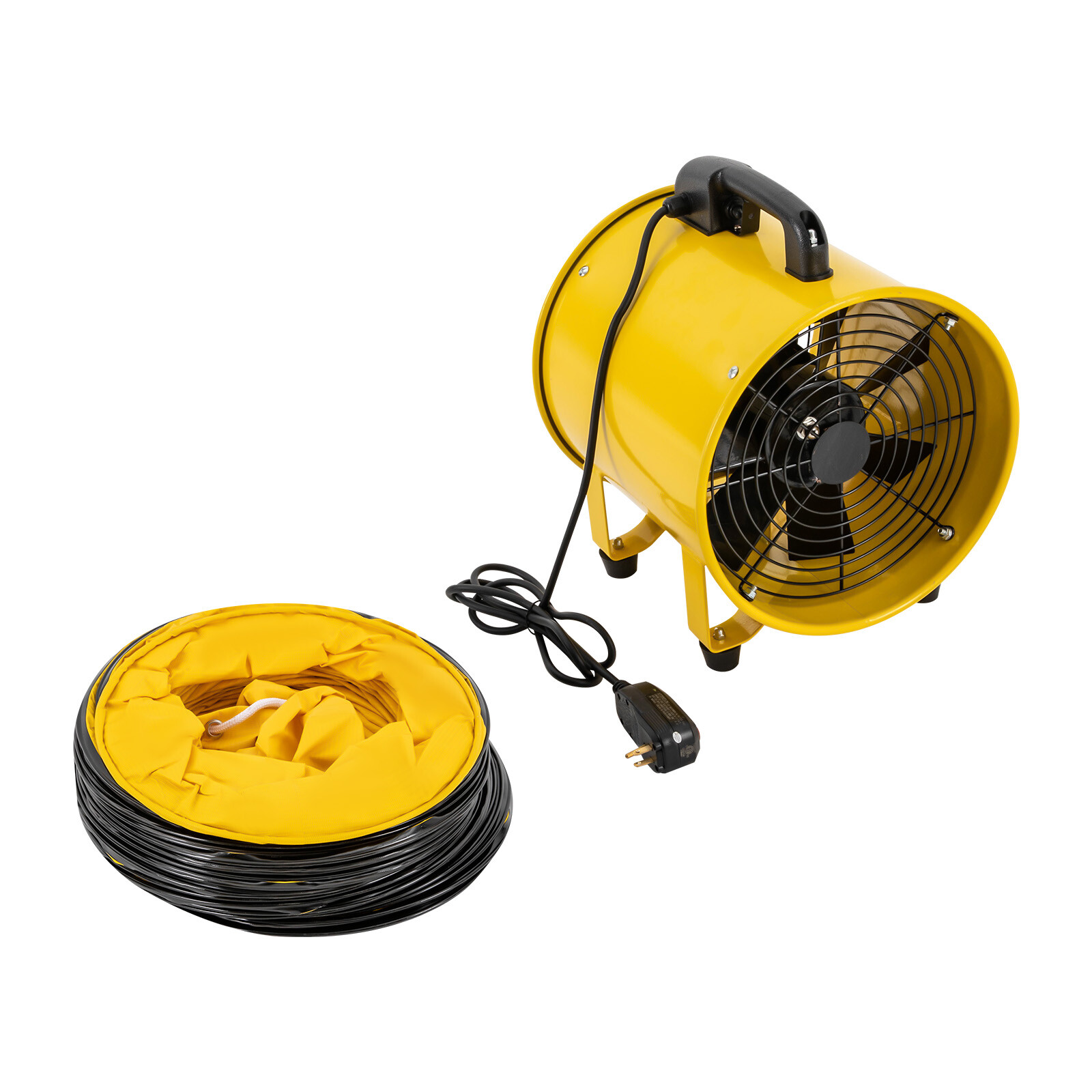 16/12″ Exhaust Fan Ventilation Extractor Fan Square Blower Fan & 10/5m Duct Hose