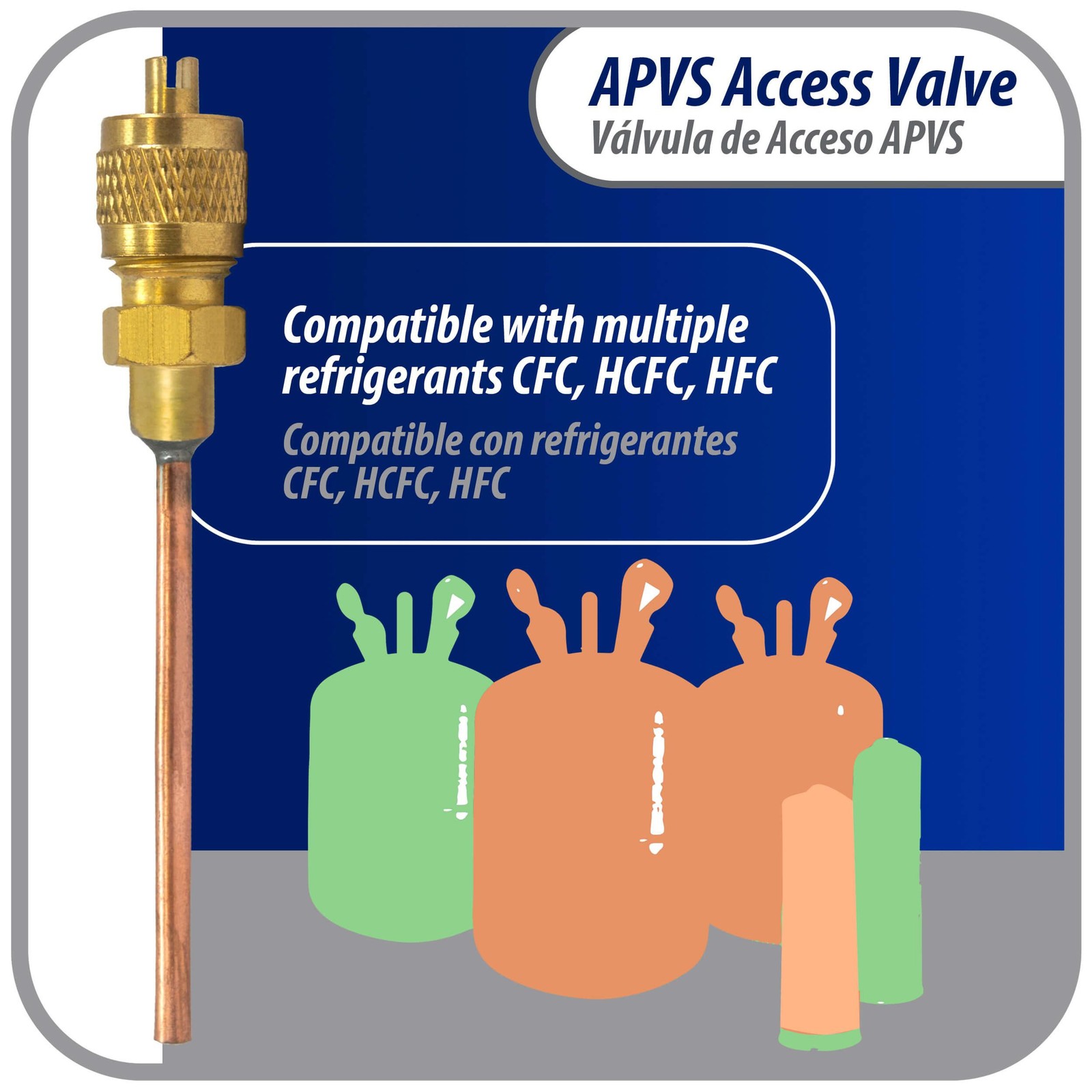Appli Parts APVS-14182 1/4 in SAE Access Schrader Valve x 1/8 ODF x 2 in Copper