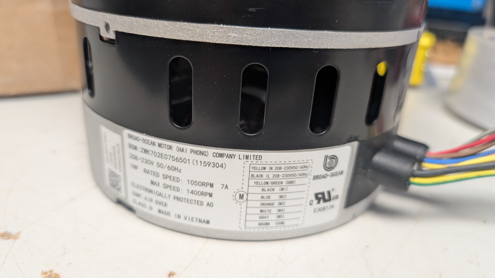Broad Ocean KMSAH011C23 Variable Speed ECM Blower Motor ZWK702E0756501