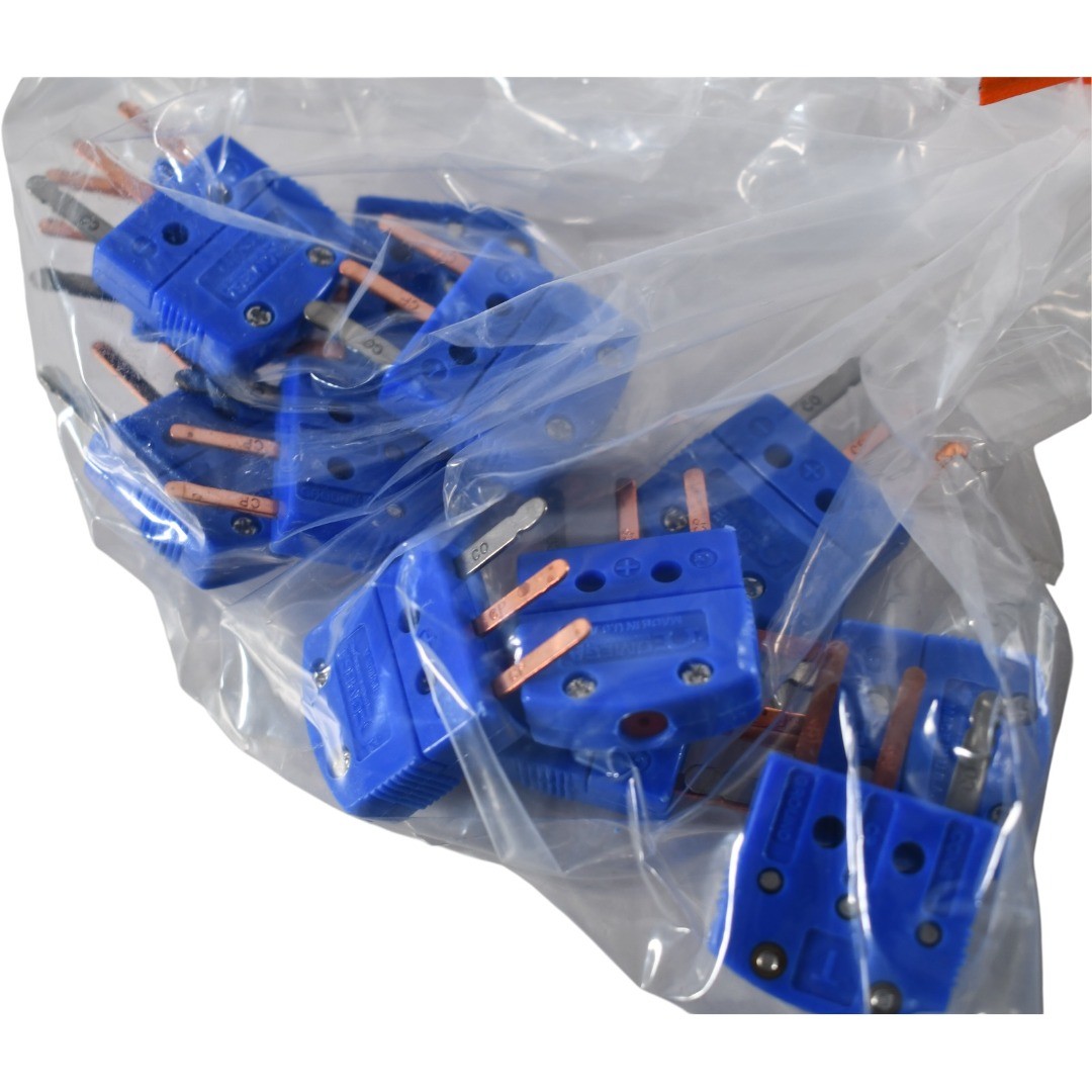 Pack of 12 NEW Omega MTP-T-M Miniature Thermocouple Connector 3 Prong Blue Male