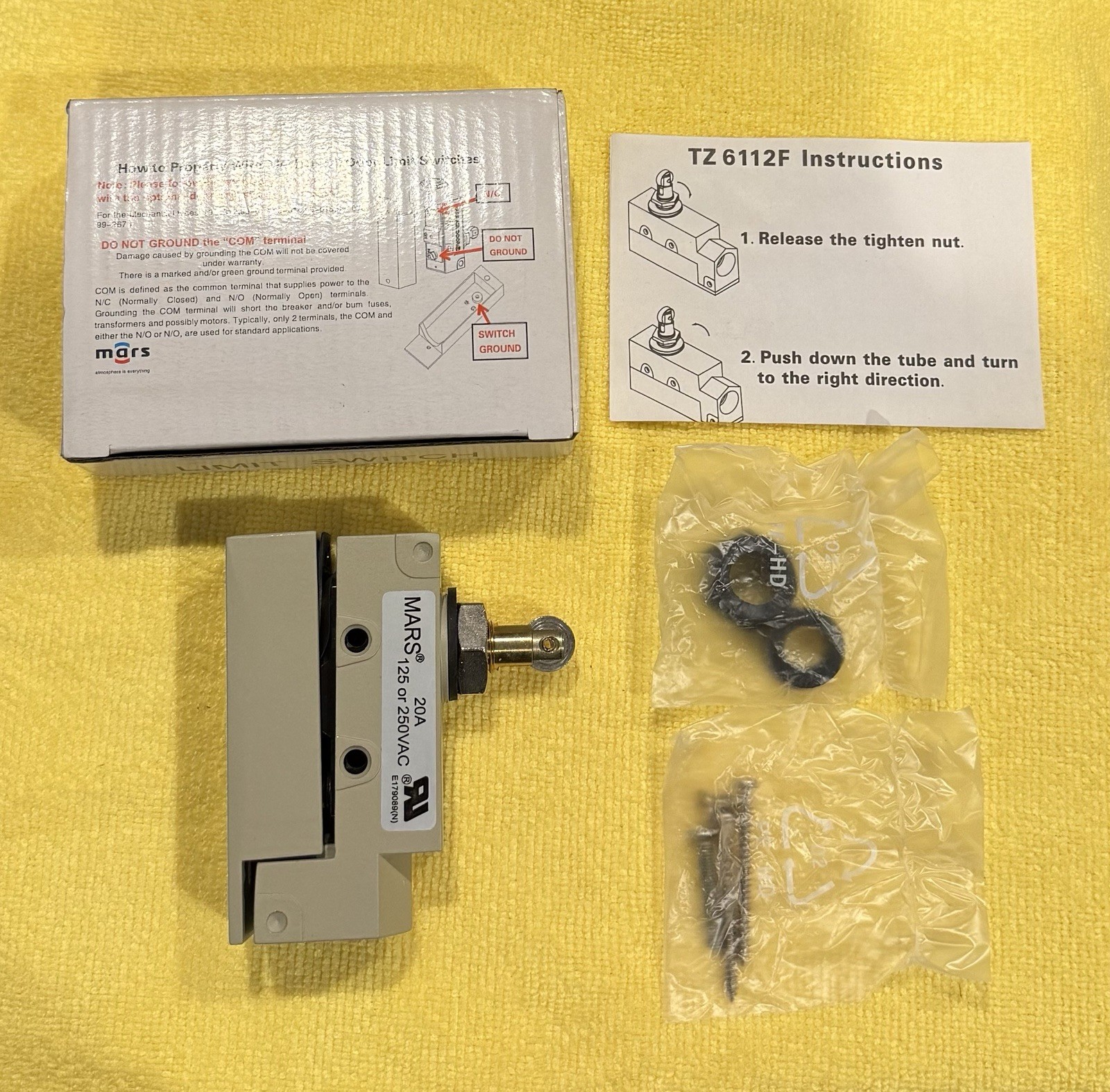 NIB. MARS LIMIT SWITCH 20A, 125/250V, CAT# TZ-6112F-20A … ZB-118 FAST SHIPPING