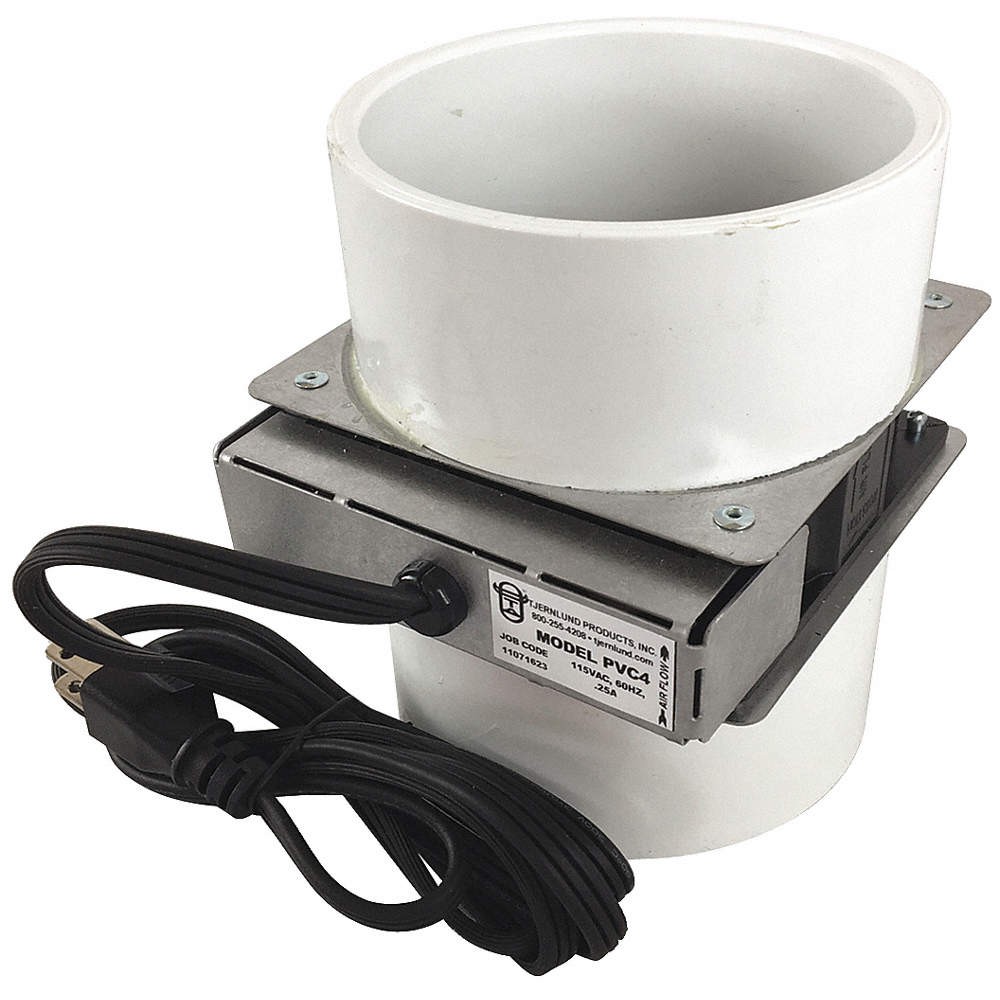 TJERNLUND PVC4 PVC Radon Booster Fan,16W,4″ 59JW96