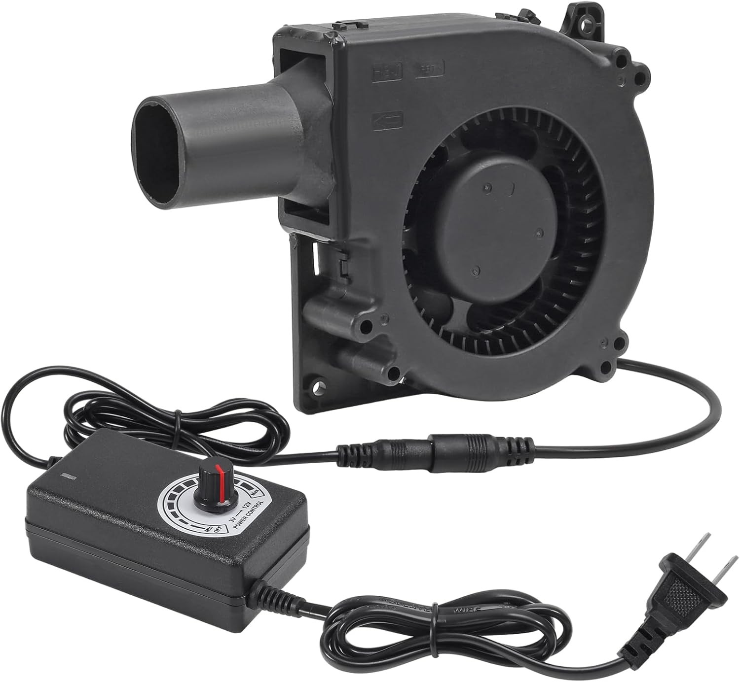 120mm 12V BBQ Blower Fan ,120mm x 32mm Dual Ball Blower Fan 12V with 110v – 240v