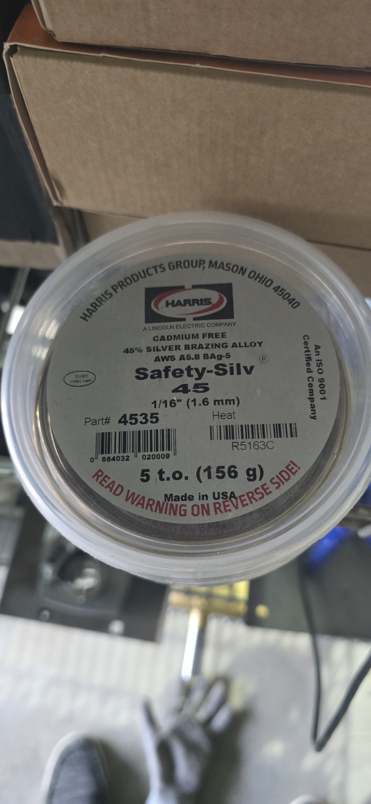 Safty-Silv 45% Sillver Brazing Alloy 5 t.o. 1/16″