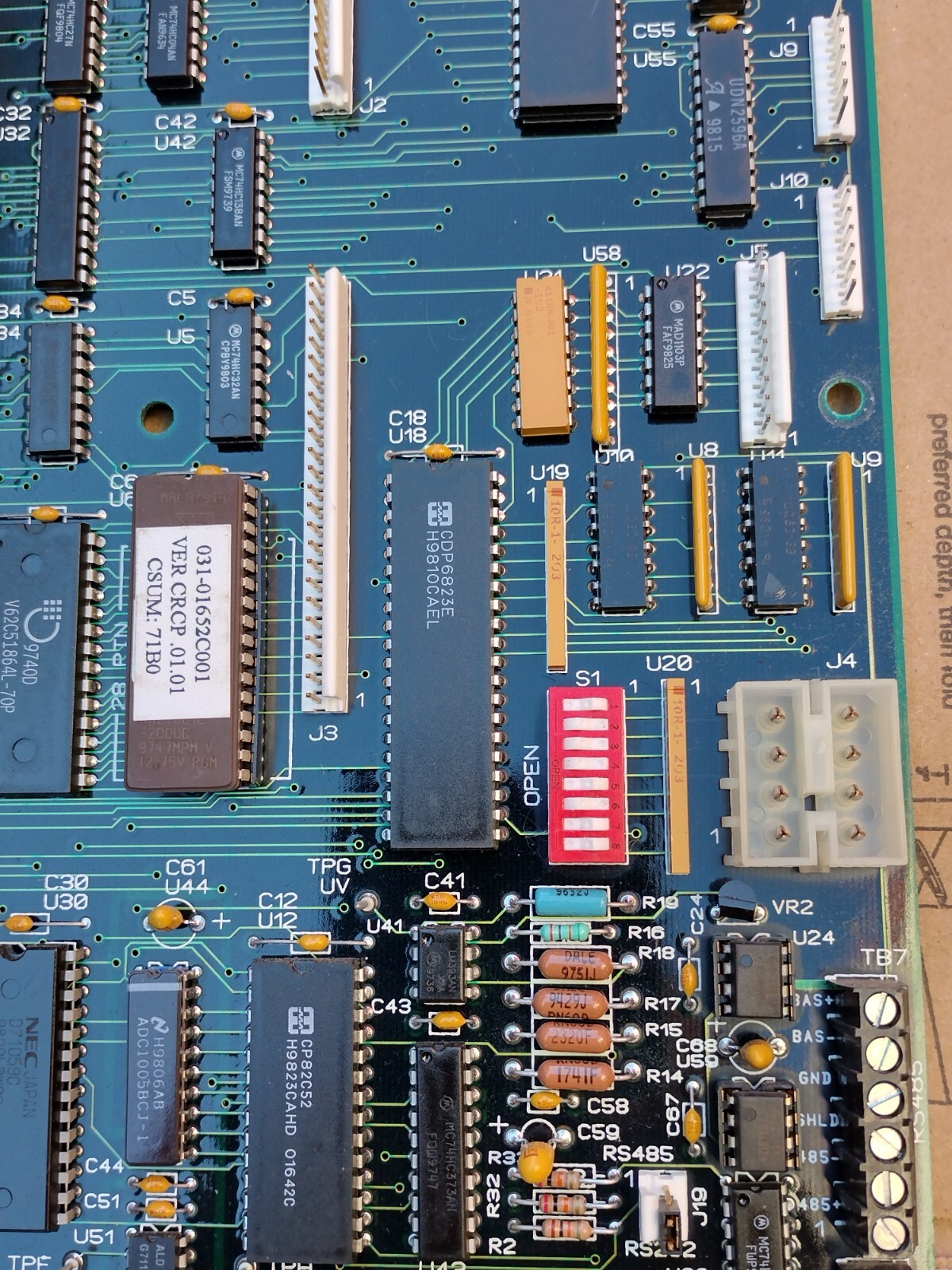 York 031-01095-002 Rev B Chiller Processor Board