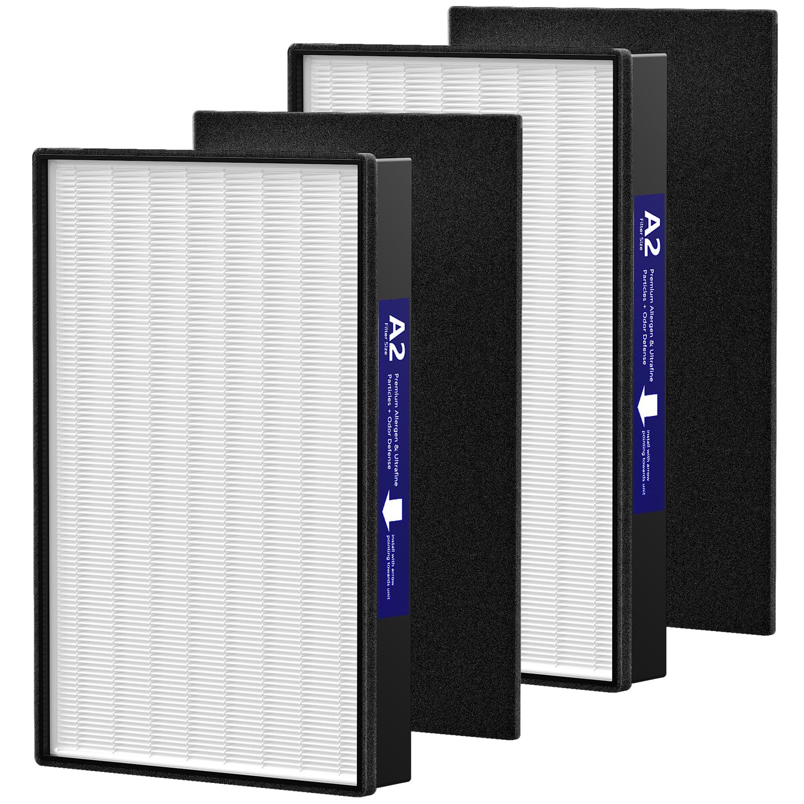2 Pack A2 HEPA Replacement Filter Compatible with Filtrete Room 2 Pack-A2