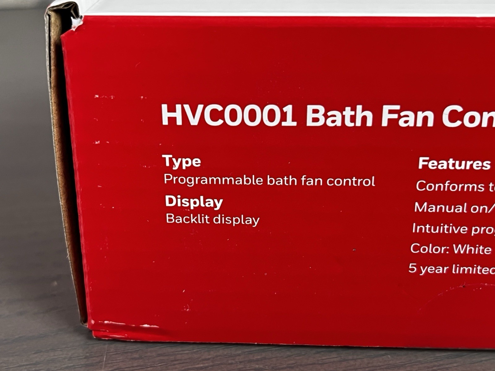 Honeywell HVC0001 Digital Tradeline Bath Fan Control 120 VAC 60 Hz 122 deg F New