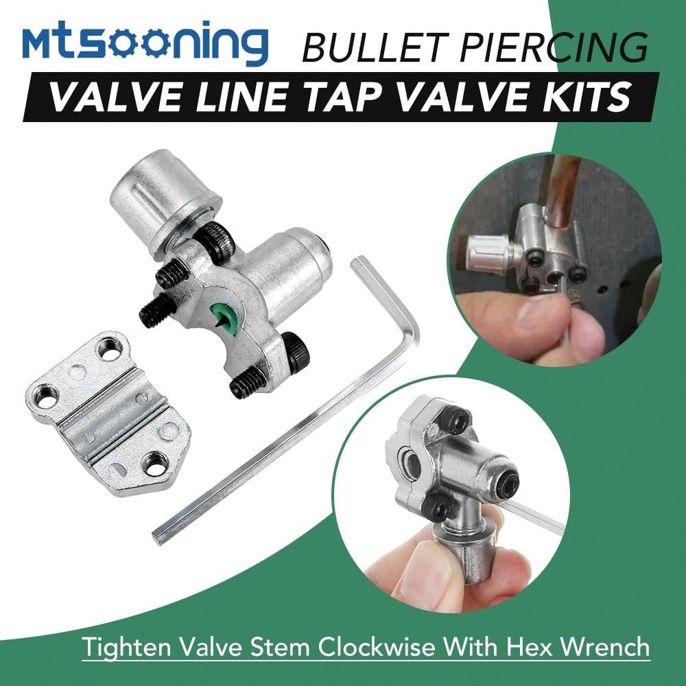 4PCS BPV31 Bullet Piercing Valve Kit for HVAC Air Conditioner Tubing