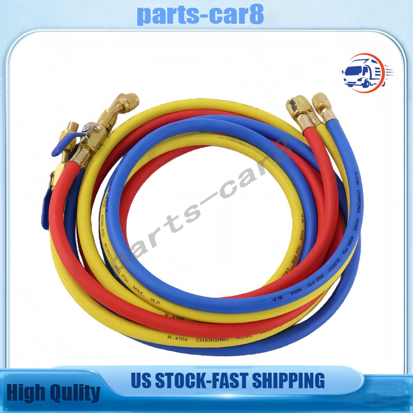 NEW 3Pack 29986 For R-410A Refrige Plus II 1/4″ Hose with Compact Ball Valve 72″