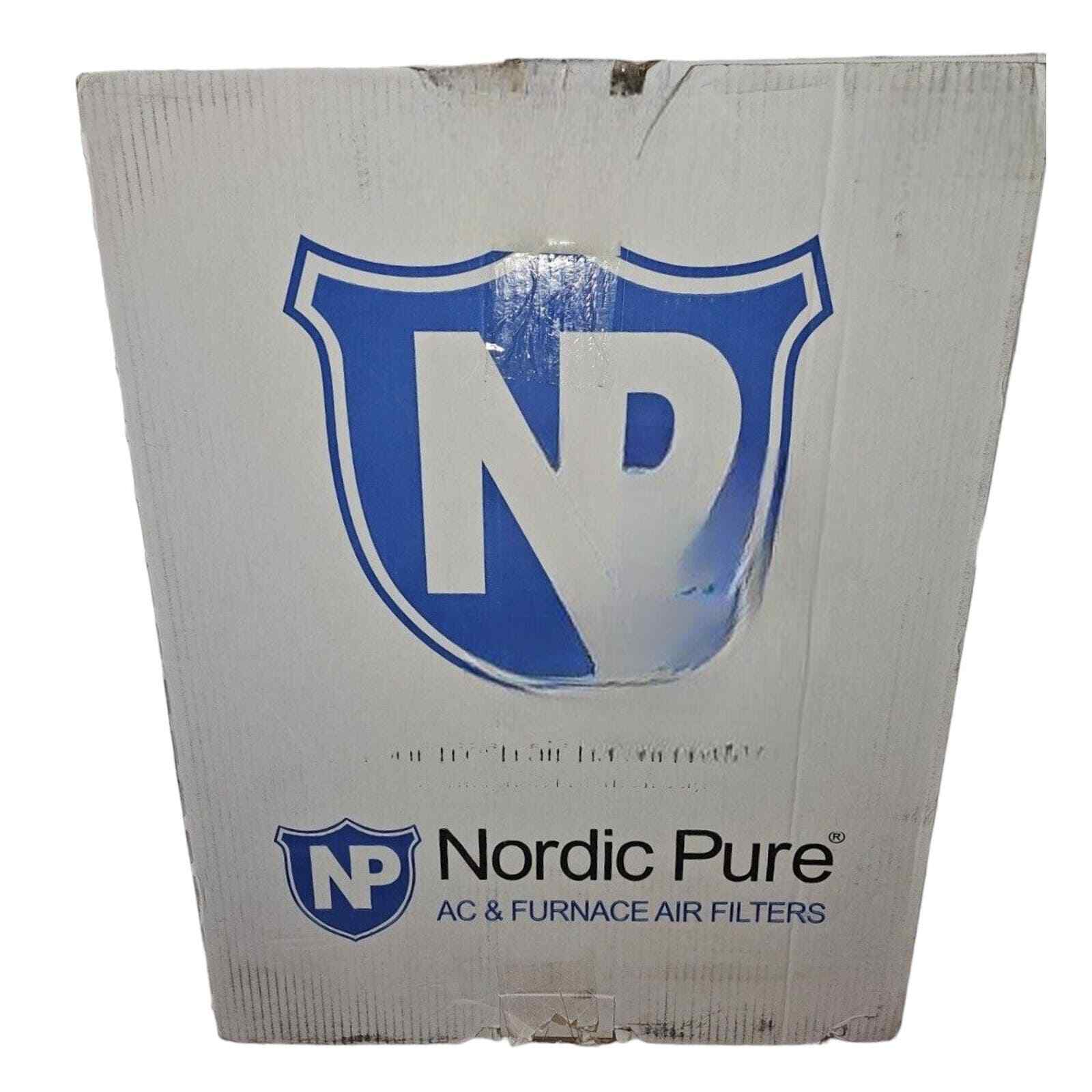 Nordic Pure 20x25x4 (19-1/2 x 241/2 x 3-5/8) Pleated MERV 12 Air Filters 2-Pack