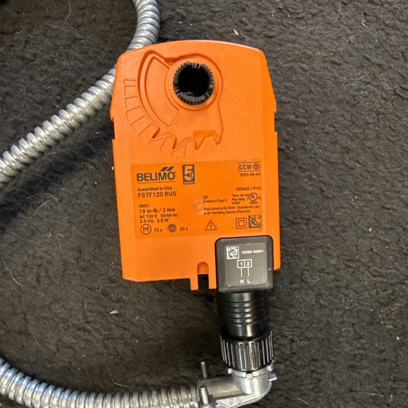 BELIMO FSTF120 RUS Fire Smoke Actuator, Plus Ruskin EFL250 EZ/High Limit