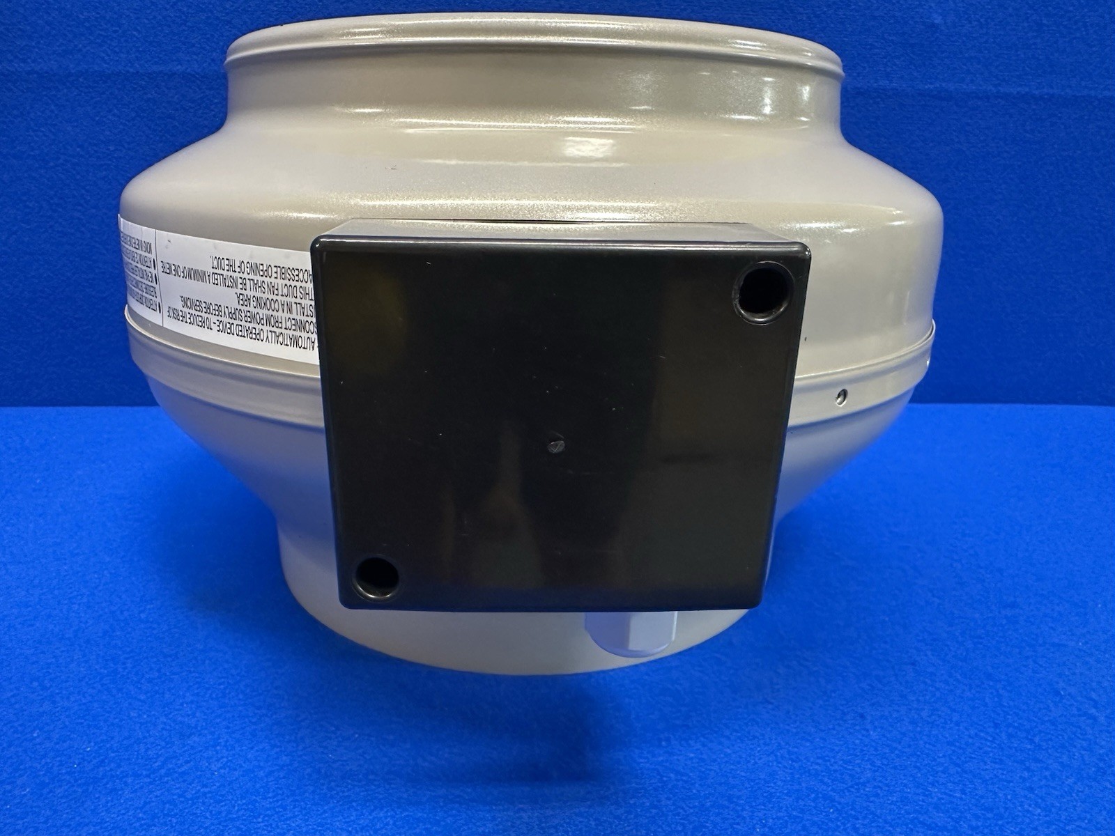 Canarm In-Line Duct Fan: 598 cfm Max., 10 in Duct, 140 W, 120V AC