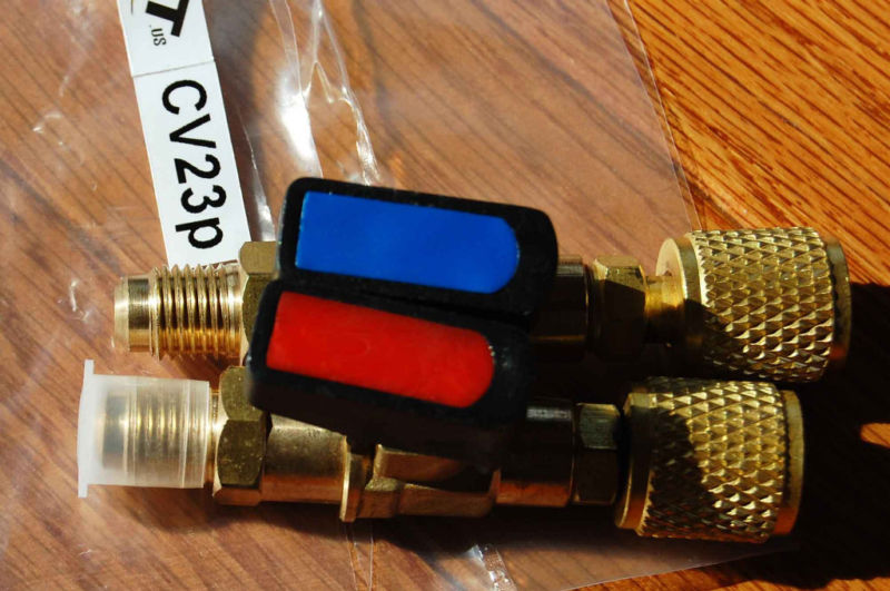 R410a System Manifold Gauge Tool Adapter HVAC/AC Valve 1/4MFL 5/16″SAE FFL Flare