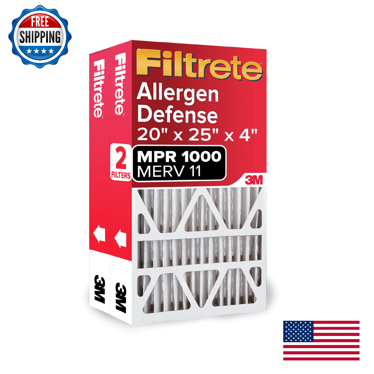 Filtrete 20X25X4 Ac Furnace Air Filter Mpr 1000 Merv 11 Fits Space-Gard