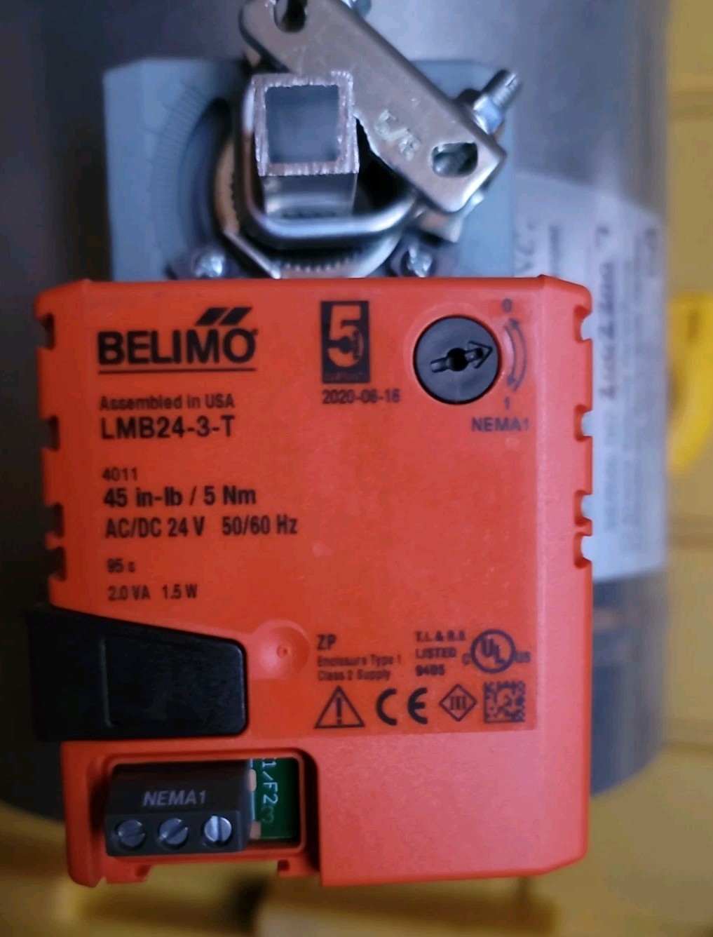 SD 8″ Belimo 3 wire Motorized 24v round zone control damper RetroZone HD-8