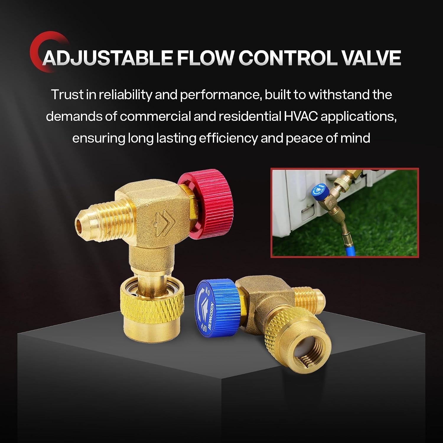 HVAC Control Valve R410a R22 R32 R404a, Refrigerant Charging Valve, Brass Cop…
