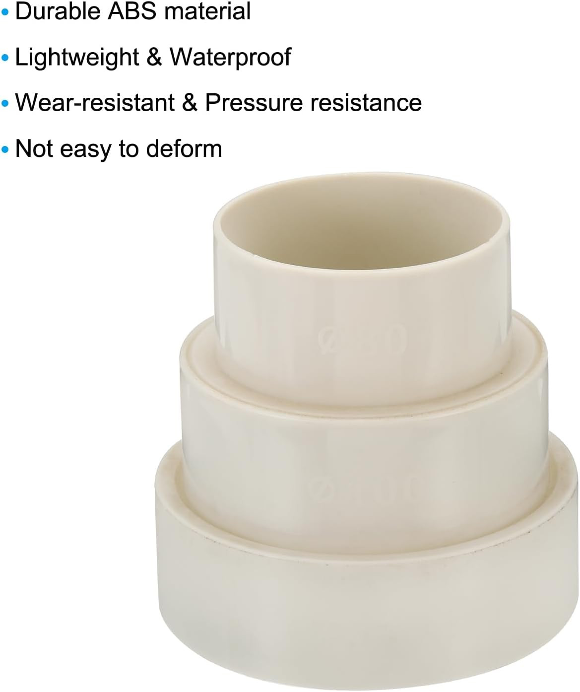 4.5″ to 4″ to 3″ Duct Reducer, Duct Connector Ducting Inline Adapter Increaser A