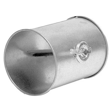NORDFAB 8010005245 Round Butterfly Dampers, 14 in Duct Dia, Galvanized Steel,