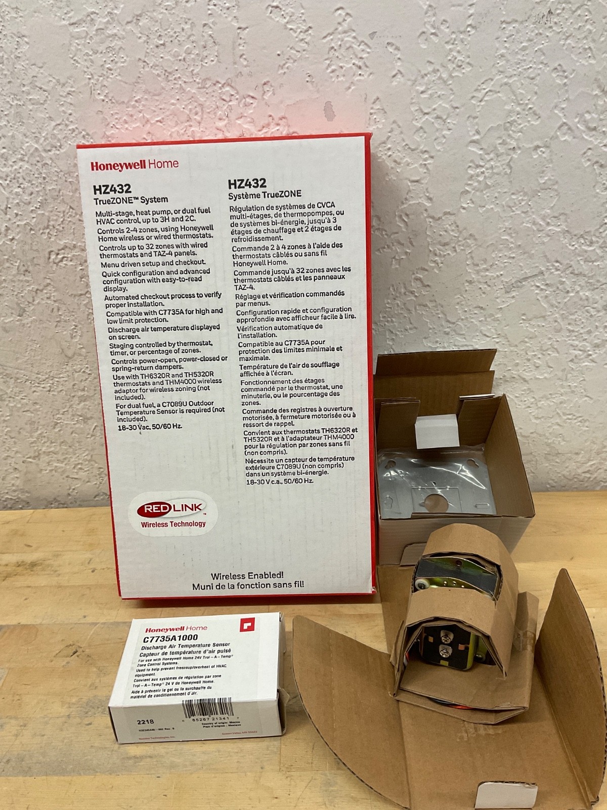 Honeywell HZ432K Truezone Kit H432 Panel AT140A1042 Trans C7735A1000 Sensor New