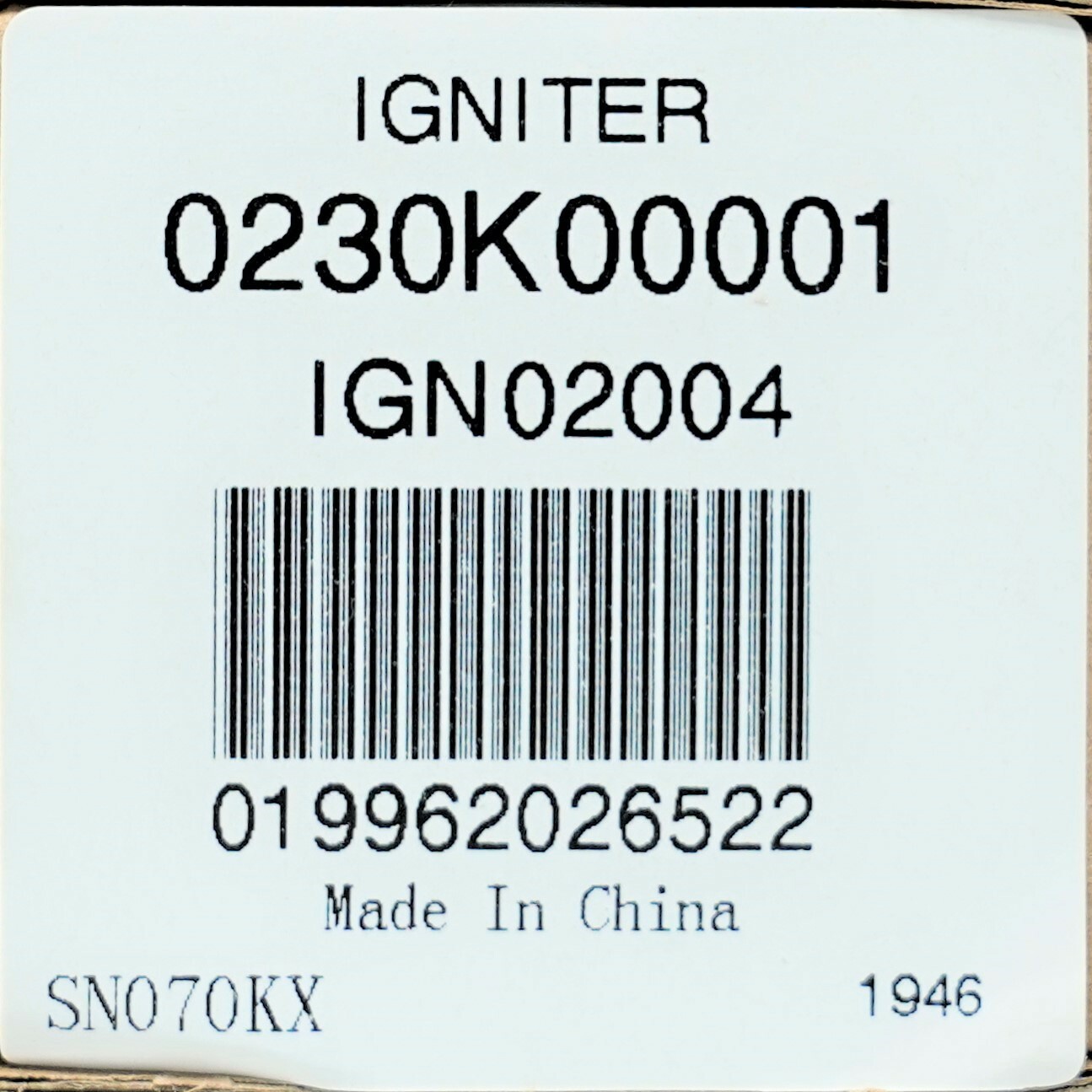 Furnace Ignitor for Amana Goodman Janitrol 0230K00001 IGN02004 Igniter
