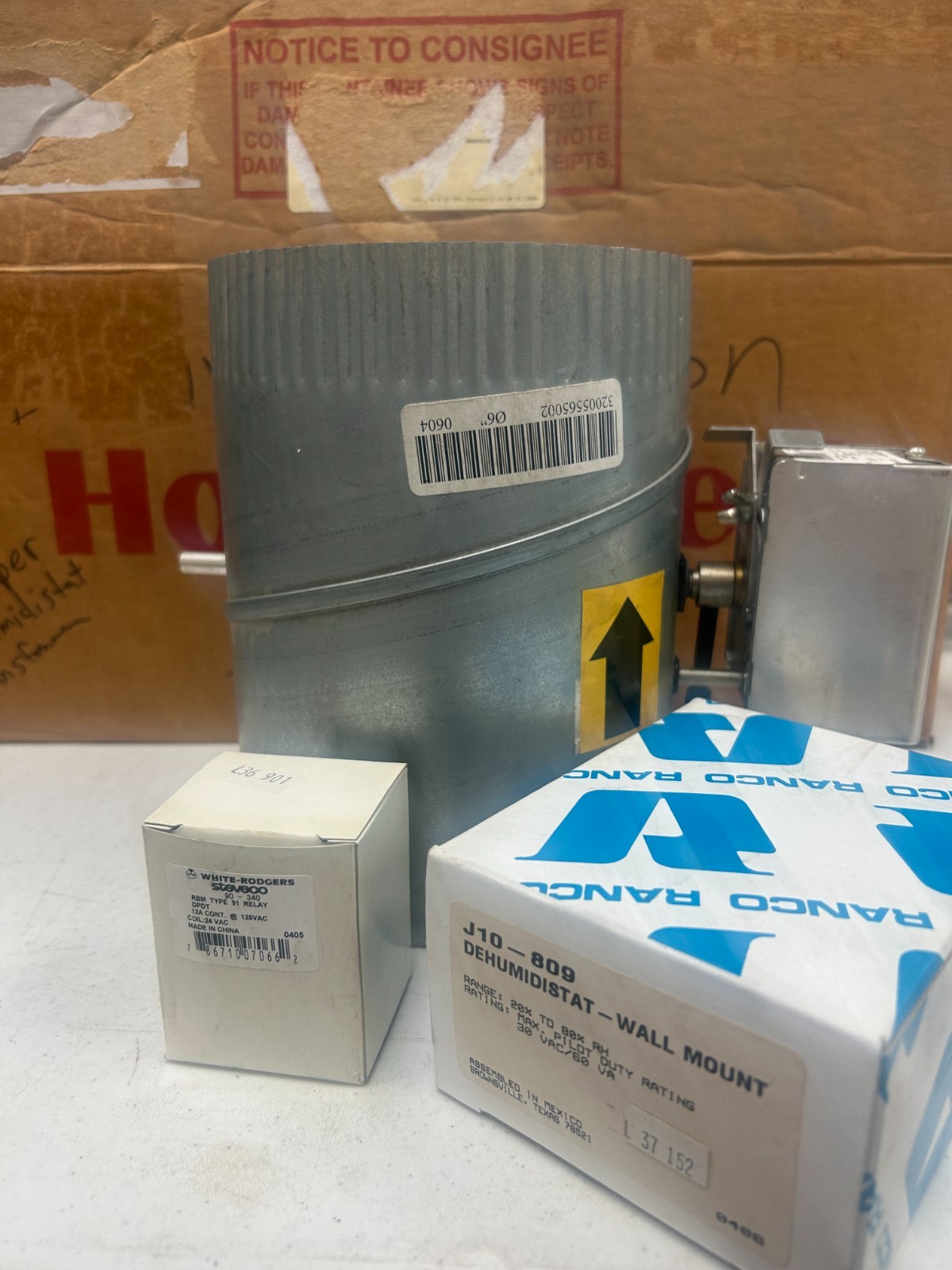 OEM, Honeywell TrueZONE, ARD6 / ARD6TZ, 6‑inch Automatic Round Zone Damper, 24 V