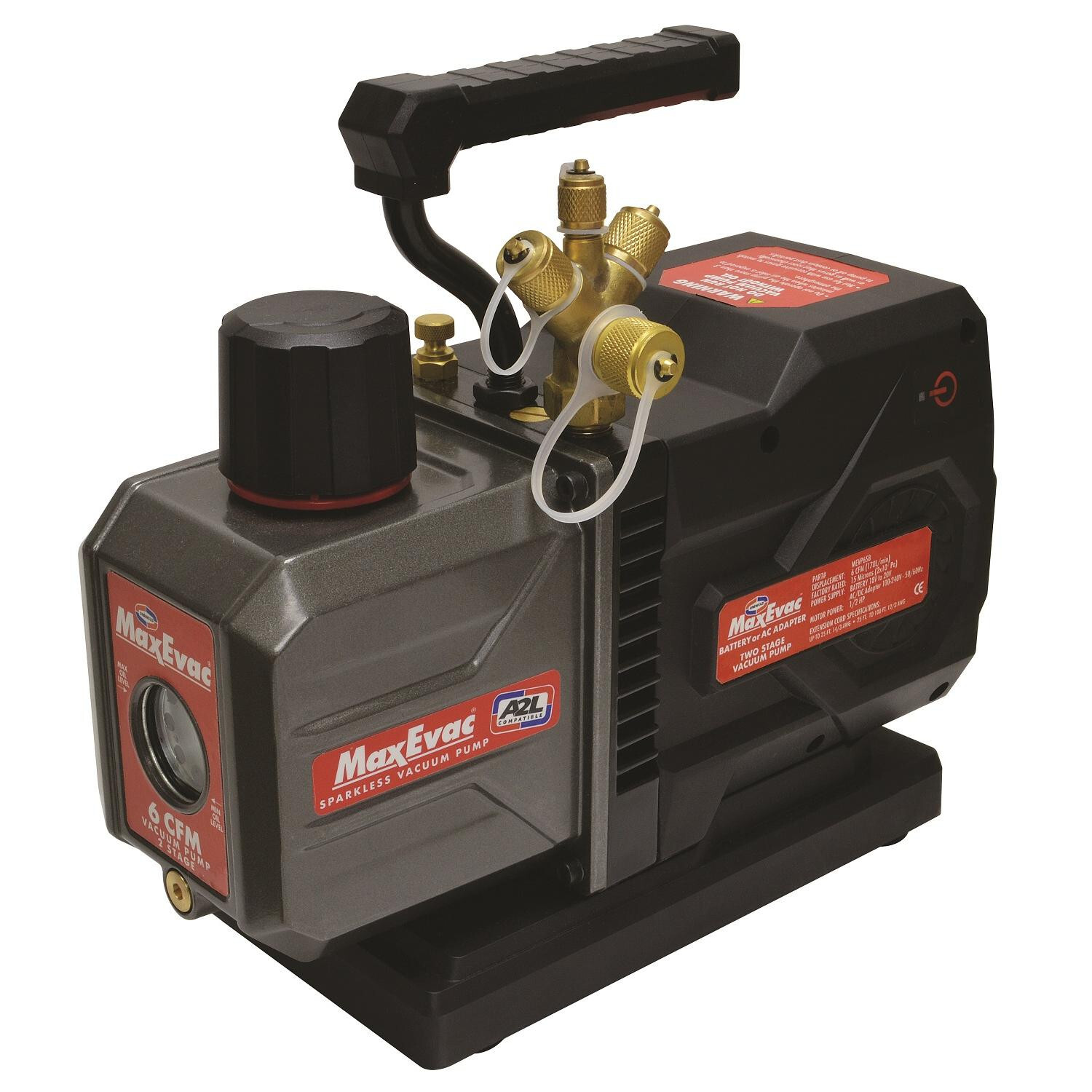 Uniweld MEVP6SB Vacuum Pump 6CFM 0.5HP, Battery Operated, 18 V, AC/DC Adapter 11