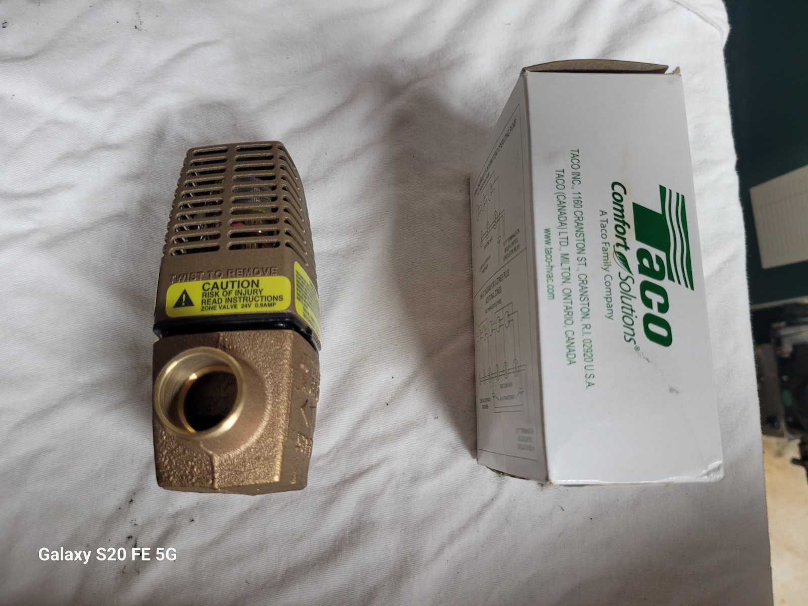Taco 571-2 3/4 inch Sweat Zone Valve – Gold