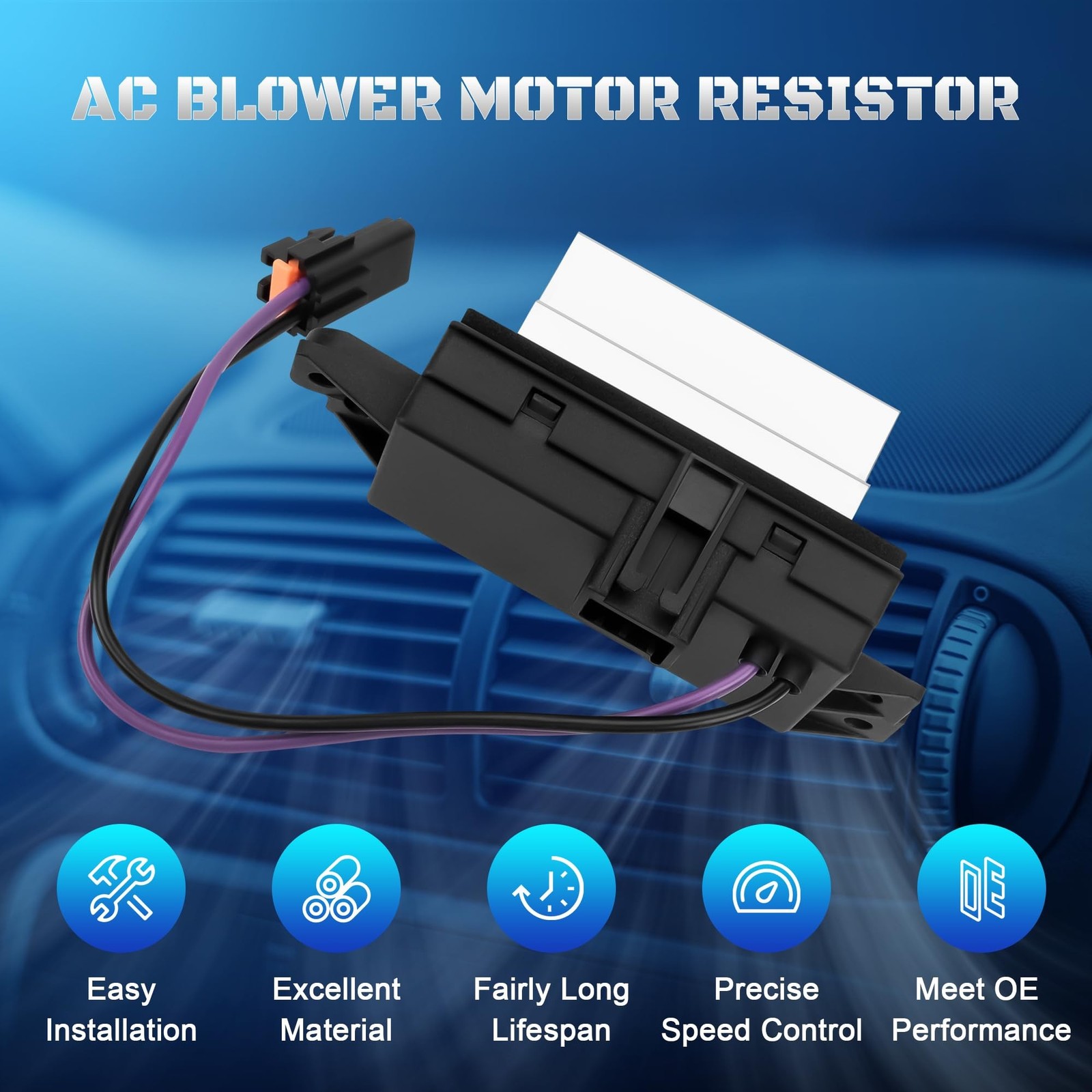 HVAC Blower Motor Resistor Control Module Fit for 2003 2004 2005 2006 Chevy S…