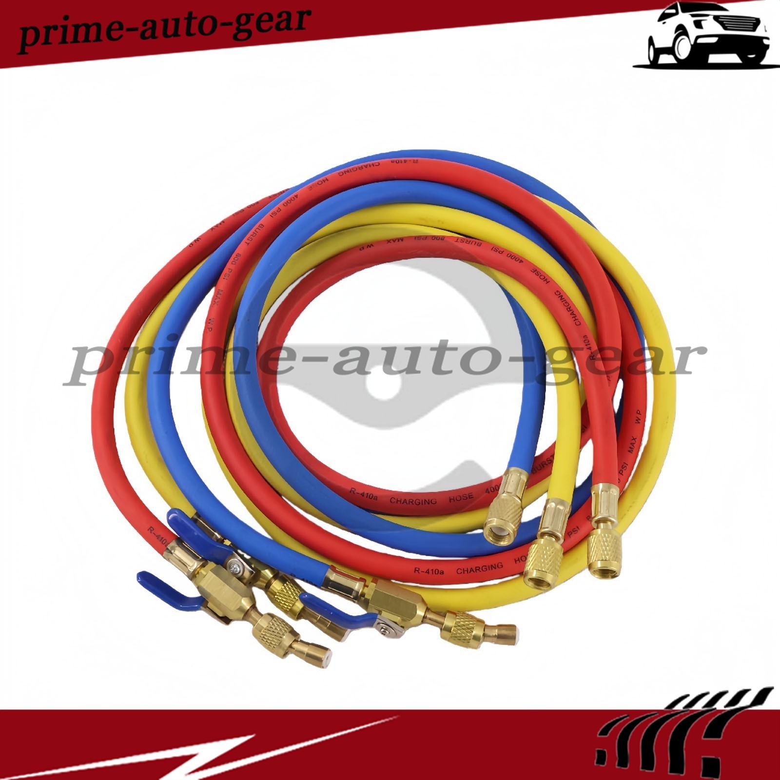 3Pack 29986 Plus II 1/4″ Hose with Compact Ball Valve 72″ for R-410A Refrige