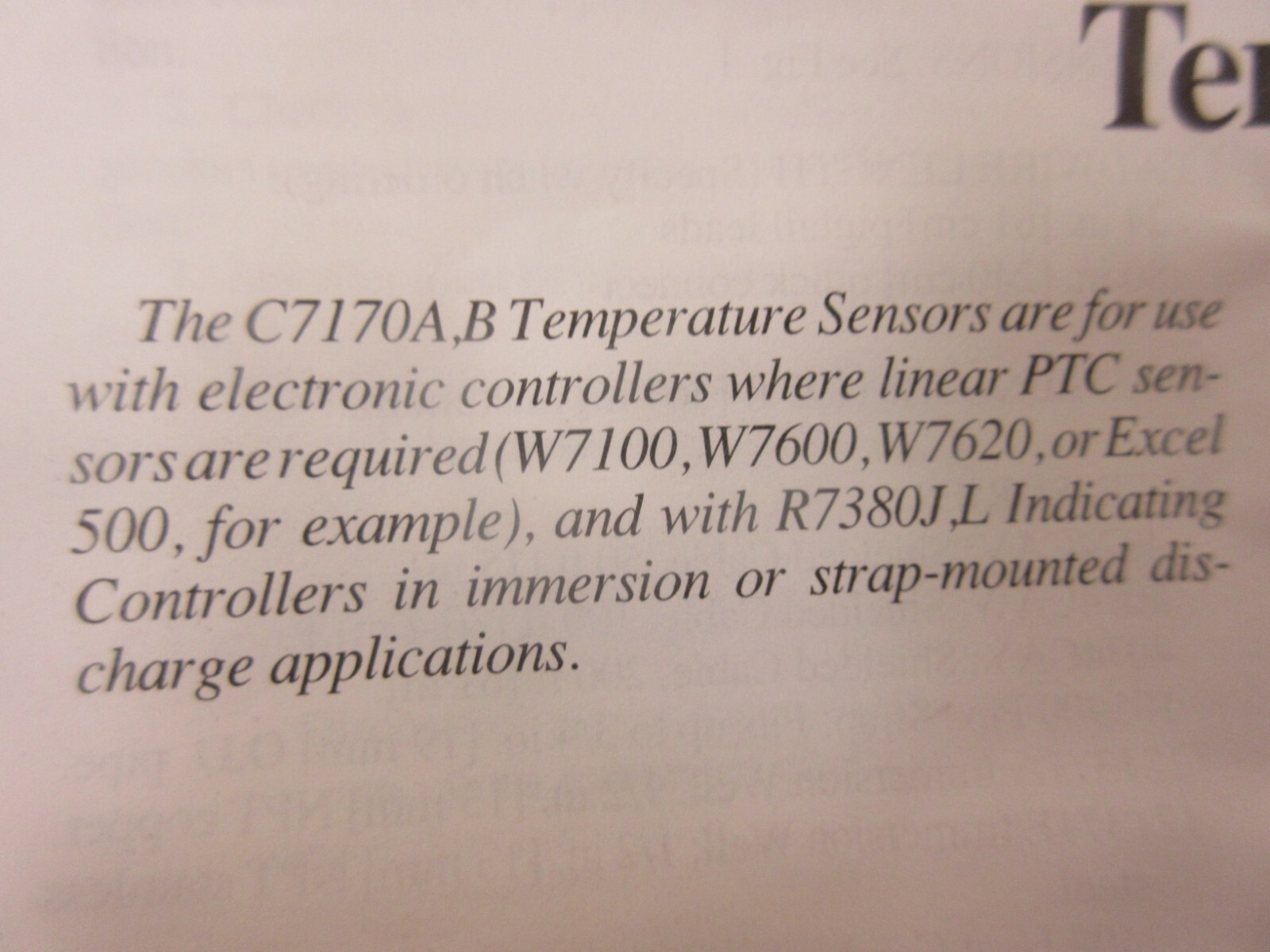 HONEYWELL C7170A 1010 PLATINUM IMMERSION SENSOR 3″ INSERTION -40F TO 250F