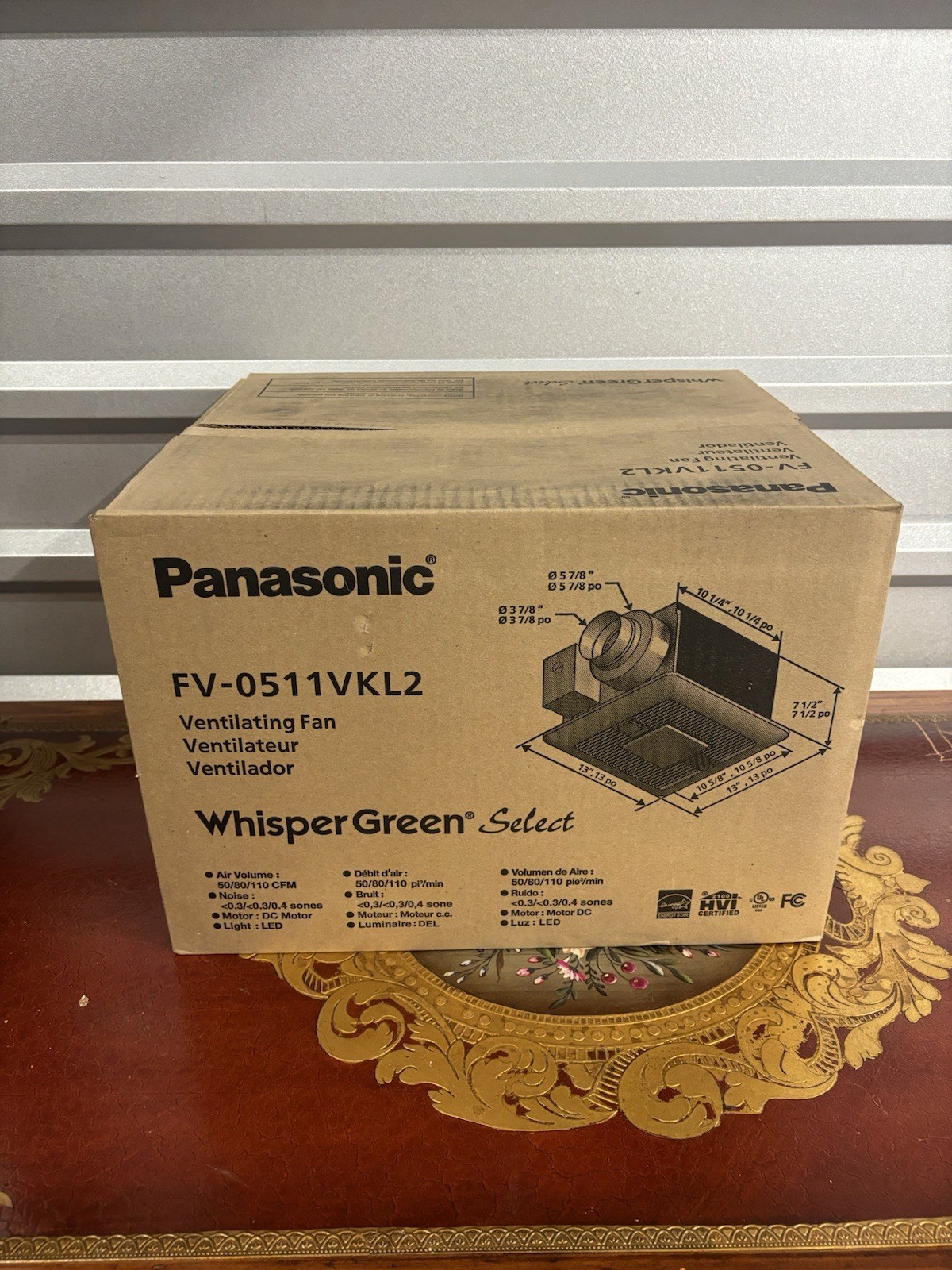 PANASONIC FV-0511VKL2 Whisper Green Select Ventilating Fan