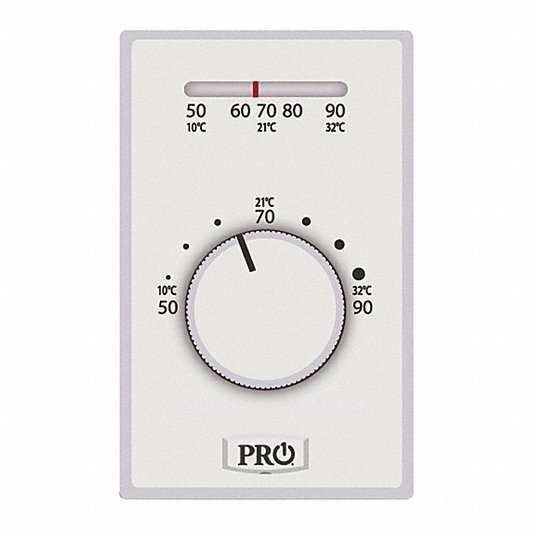 Pro1 T501 Line Voltage Thermostat, Electric Heat, 2 Wire, Non-Programmable