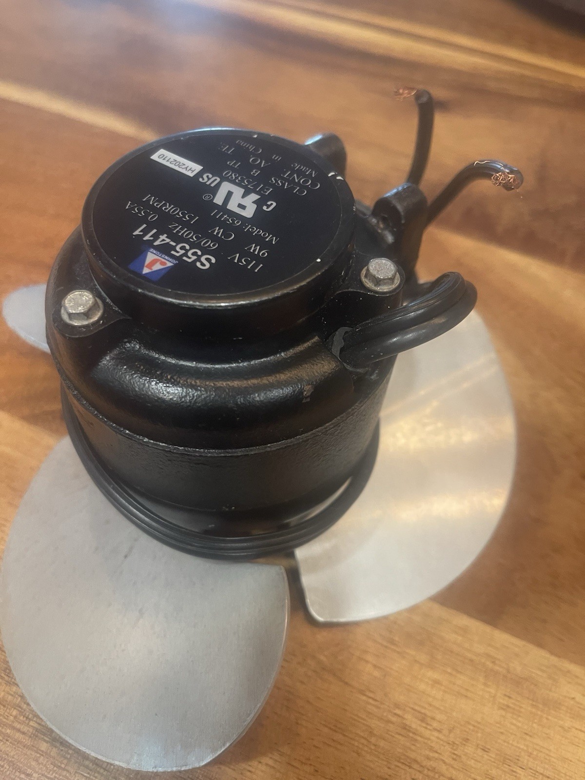 Used Johnstone S55-411 9Watt Cast Iron Unit Bearing Motor 115 Volts CW 1550 RPM