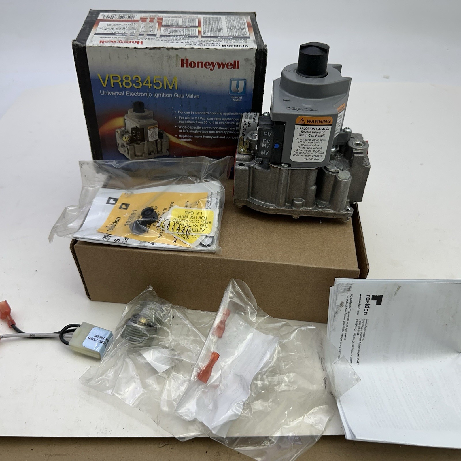 Honeywell/Resideo VR8345M Gas Valves Universal Ignition Valve VR8345M4302