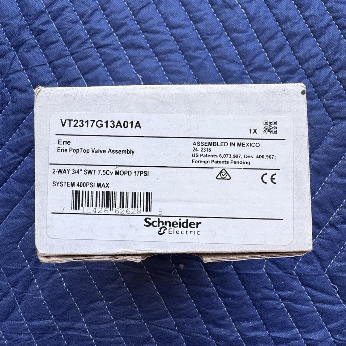 Schneider Electric Erie PopTop 2-Way 3/4 in Brass Valve Assembly VT2317G13A01A