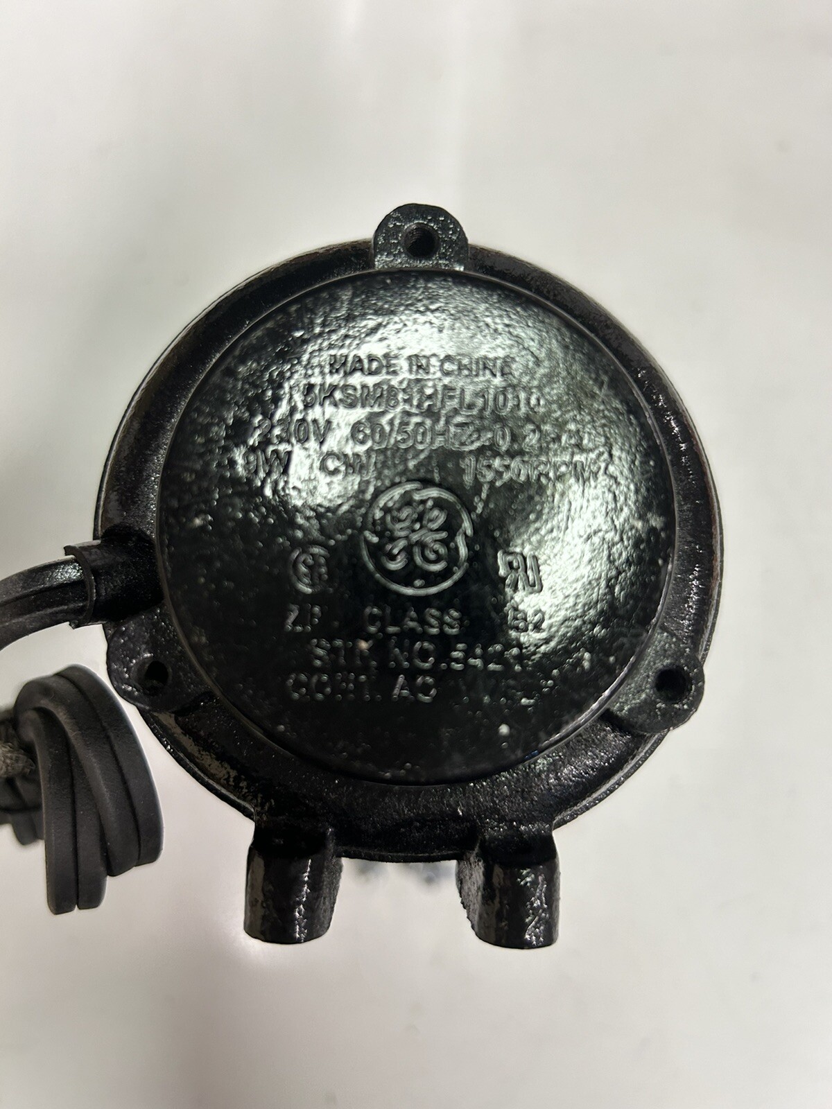 9 Watt GE Cast Iron Fan Motor 230 Volt CW 1550 Rpm