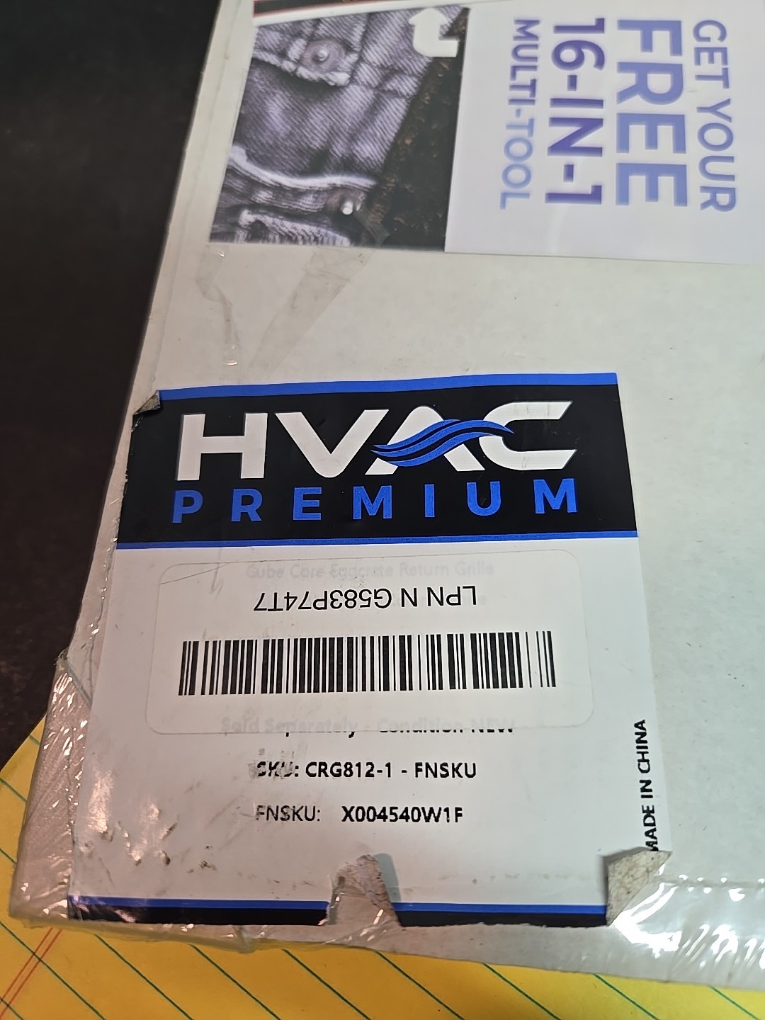 HVAC Premium 10” x 14” Outer 7.5” x 11.5″ Inner Eggcrate Return Air Grille