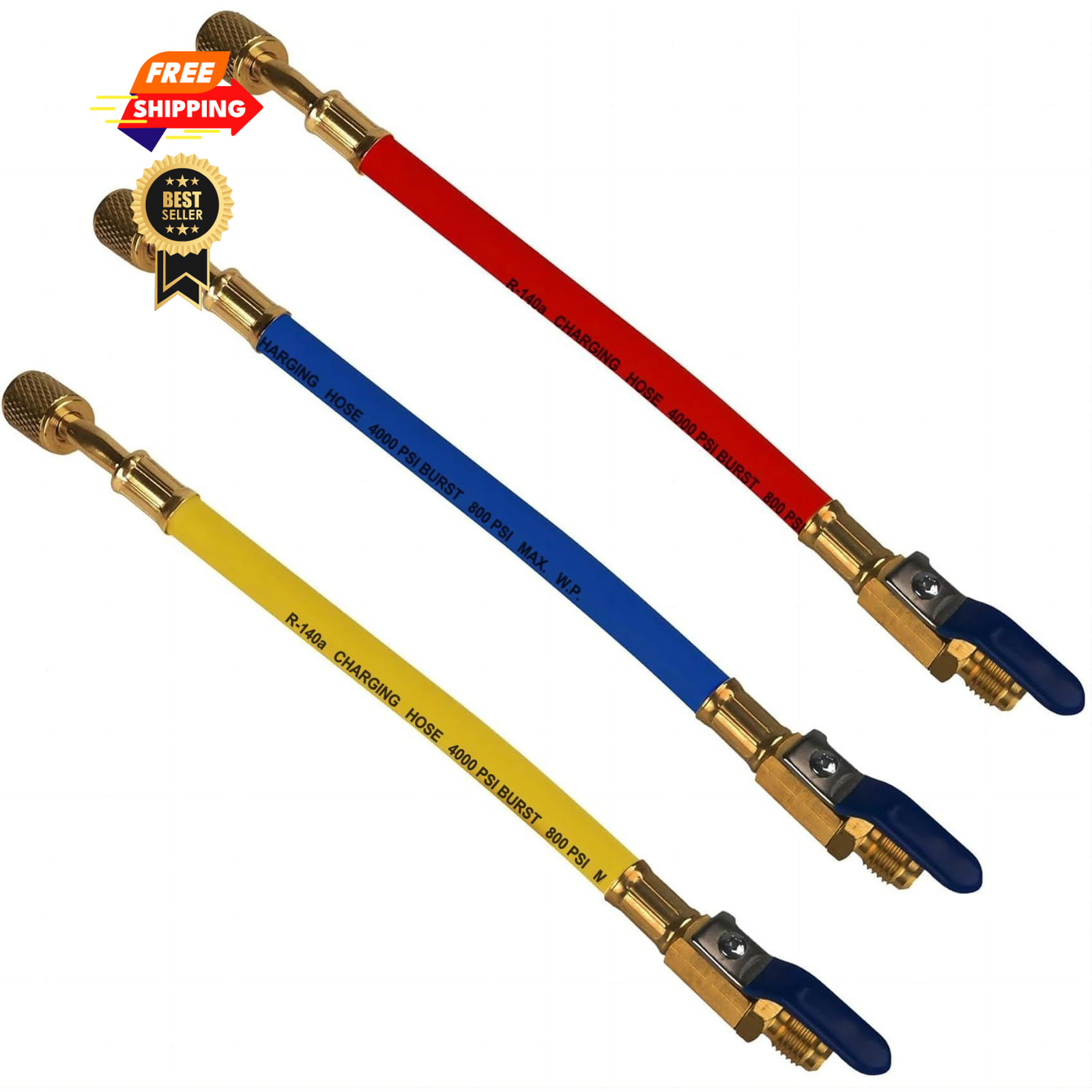 25980 1/4″ Internal Diameter FlexFlow and Low Loss Adapter Red/Yellow/Blue