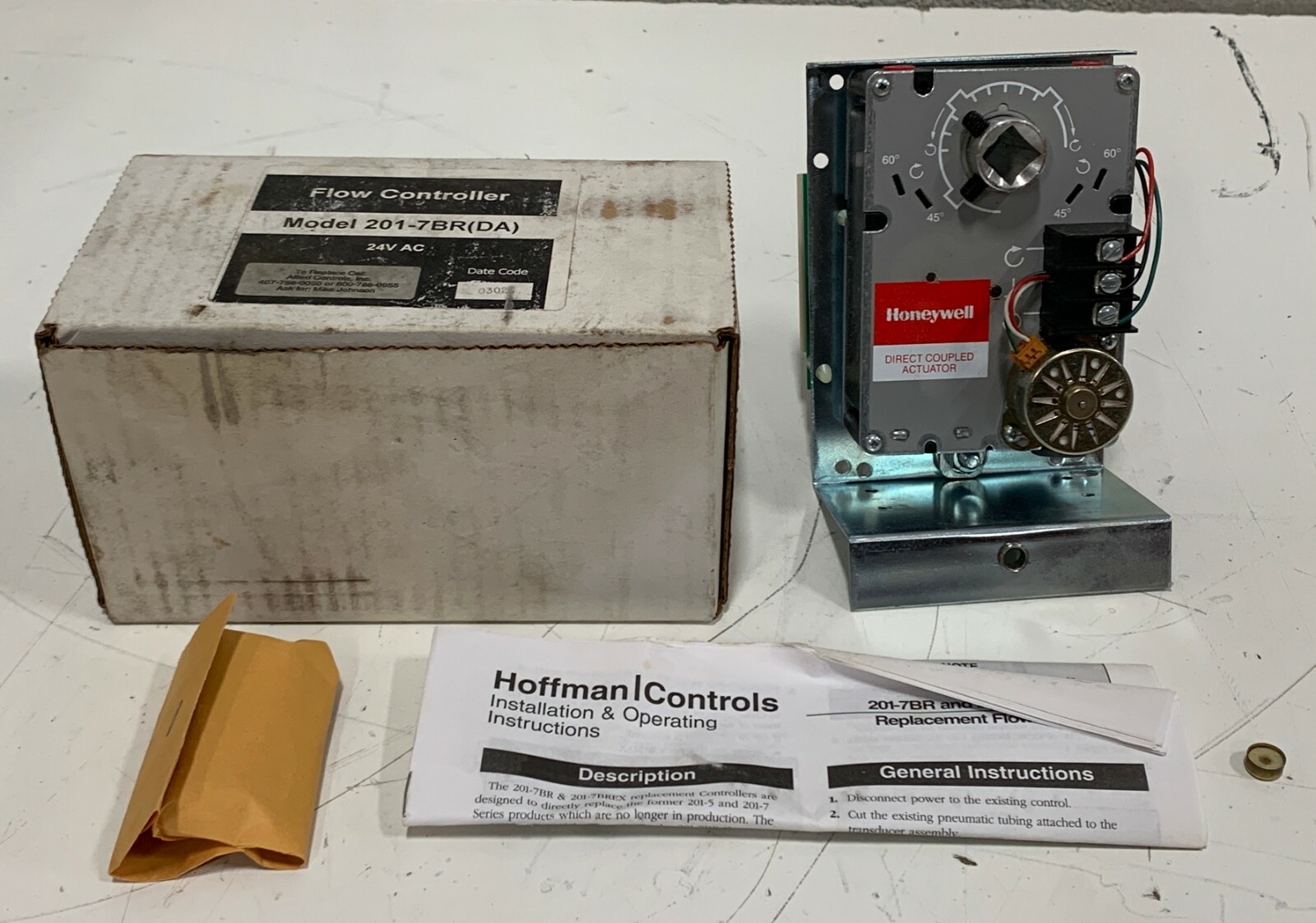 Hoffman Electronics 201-7BR-DA Variable Air Volume Control HVAC FLOW CONTROLLER