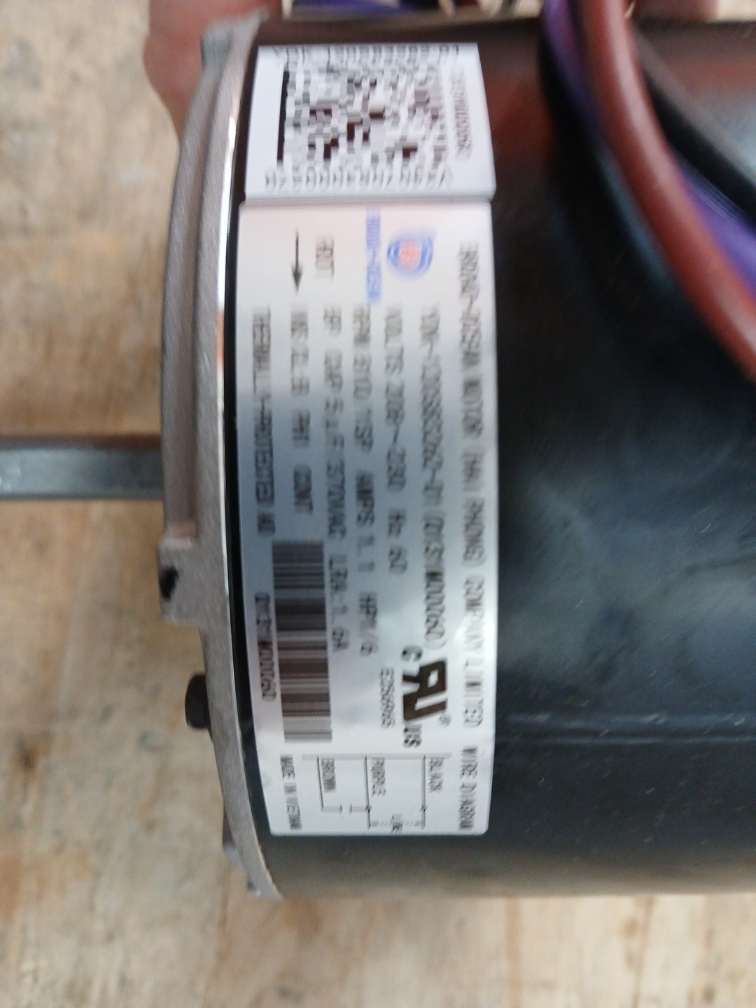 Broad Ocean 0131M00060SP Condenser Fan Motor 1/6HP 810RPM 208-230VAC(R106)