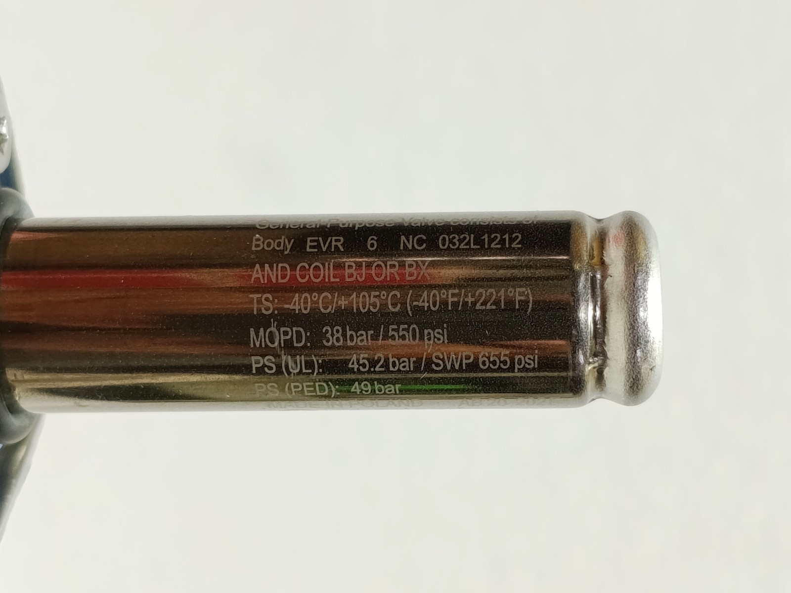 Danfoss Solenoid Valve EVR 6 NC 3/8″ ODF Solder – 032L1212 HVAC/Refrigeration
