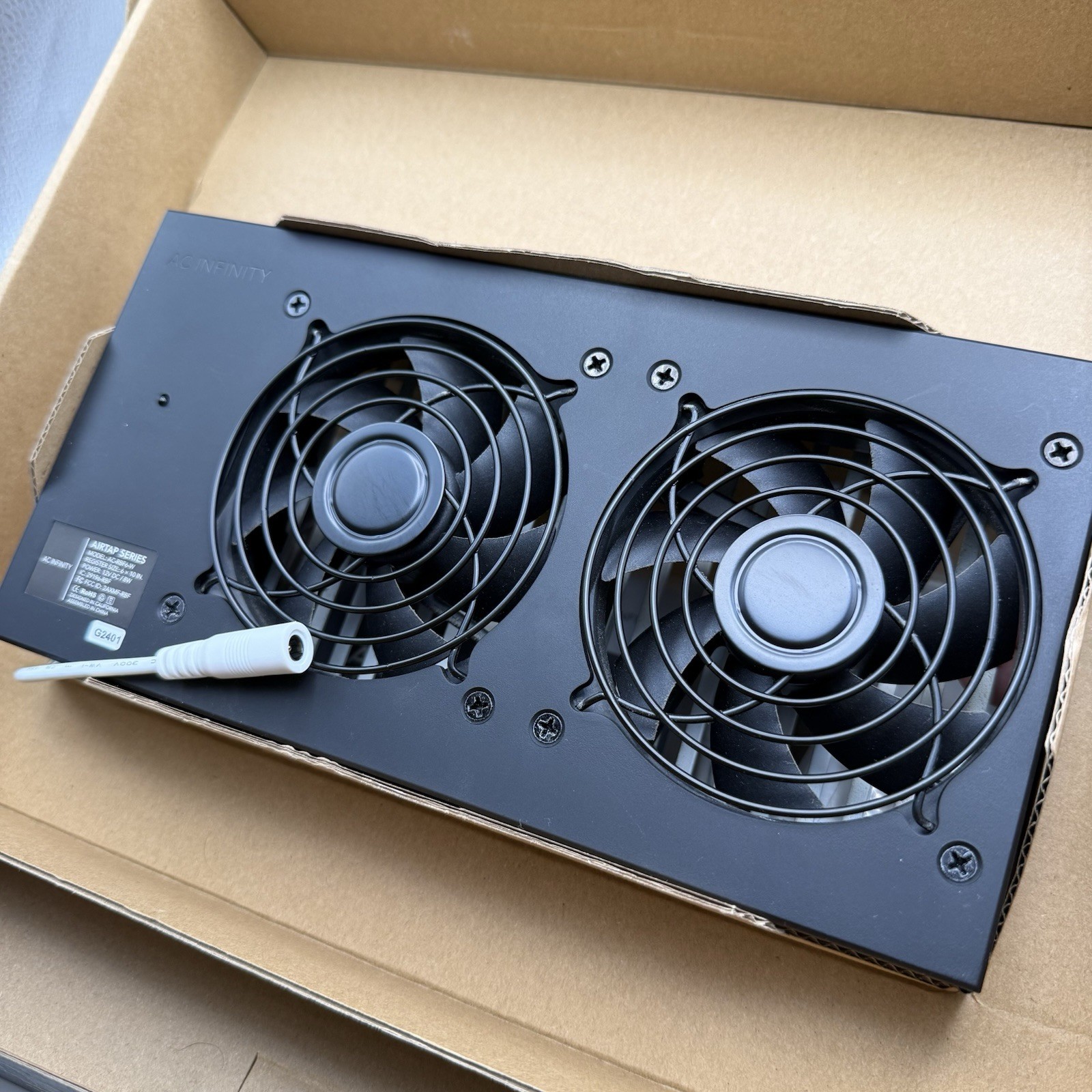 AIRTAP INFINITY Register Booster Fan White 6”x10” Improves Heating/Cooling