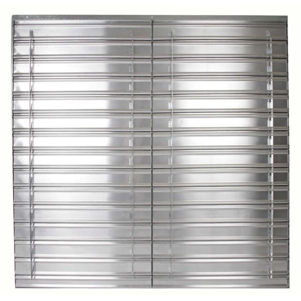Dayton 3C116 60 In 63″H-W 6 1/4″L Alum Wall Fan Shutter, 60-1/2 In X 60-1/2 In,