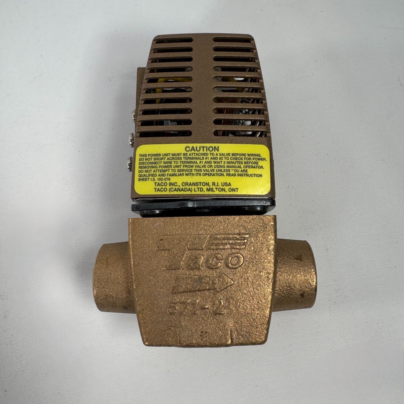 Taco Zone Valve 2 Way Gold Series 571-2, 3/4″ Sweat , 24V, 125 PSI