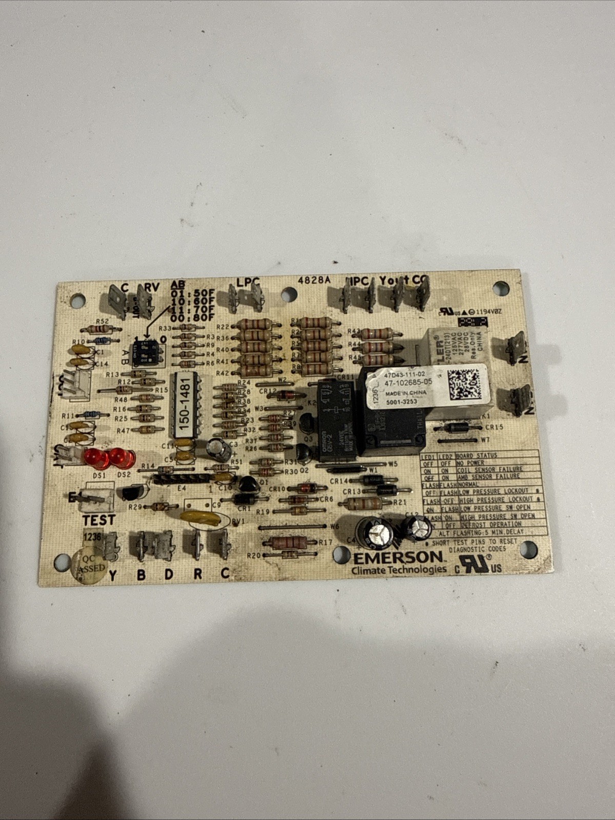 Rheem Ruud 47D43-111-02 Heat Pump Defrost Control Board 47-102685-05