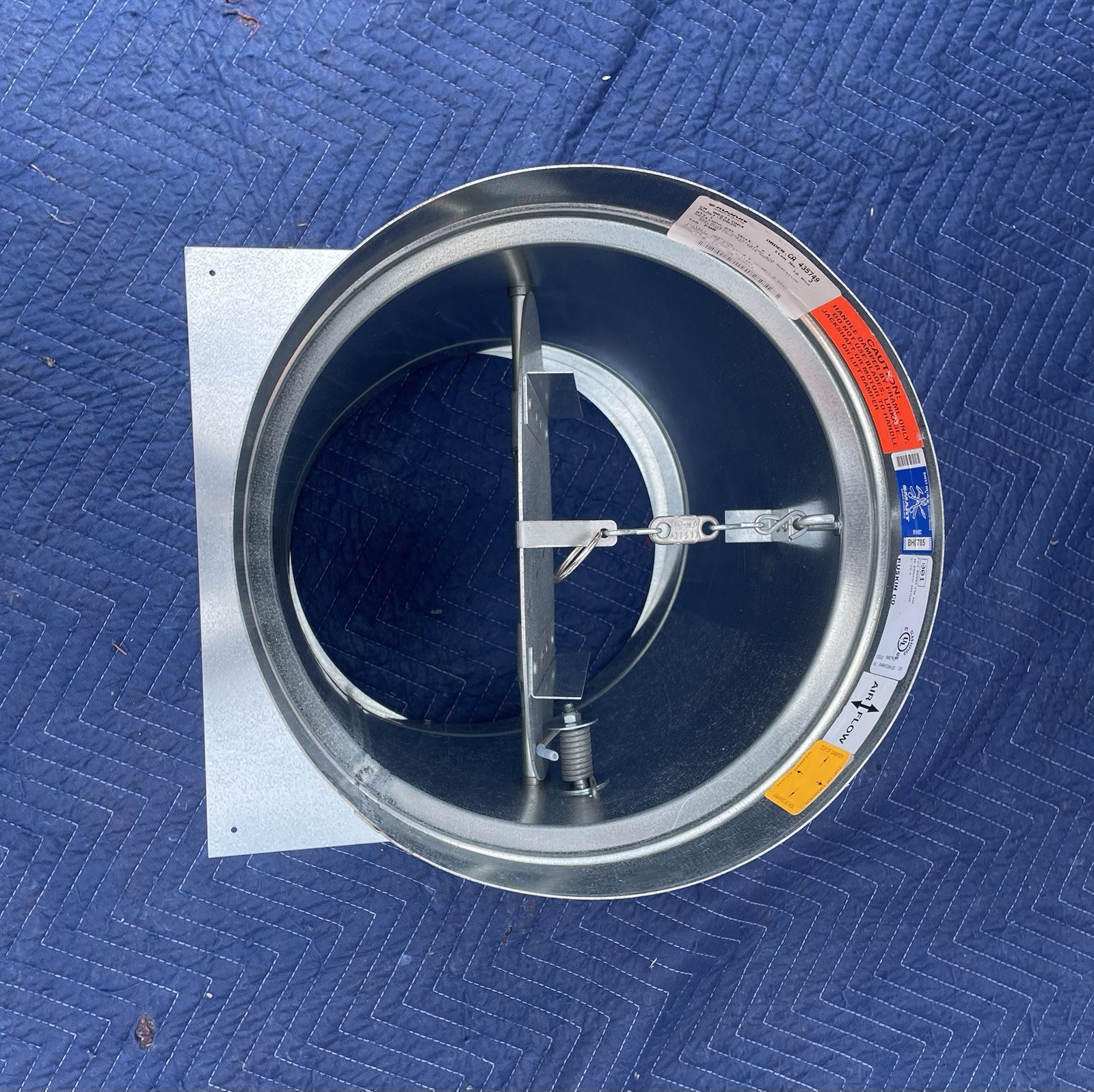 Ruskin FDR25 Galvanized Steel 12” Round Fire Damper – Dynamic Systems – New
