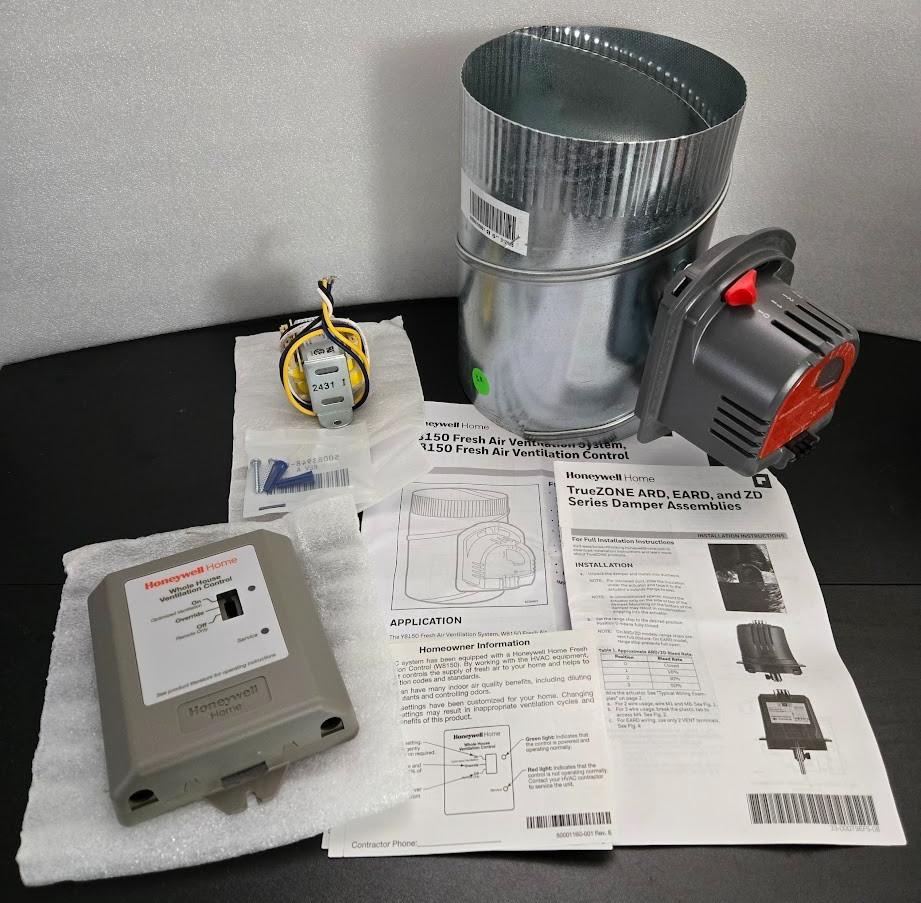 Honeywell Fresh Air Ventilation System #Y8150A1017 With TrueZone Damper